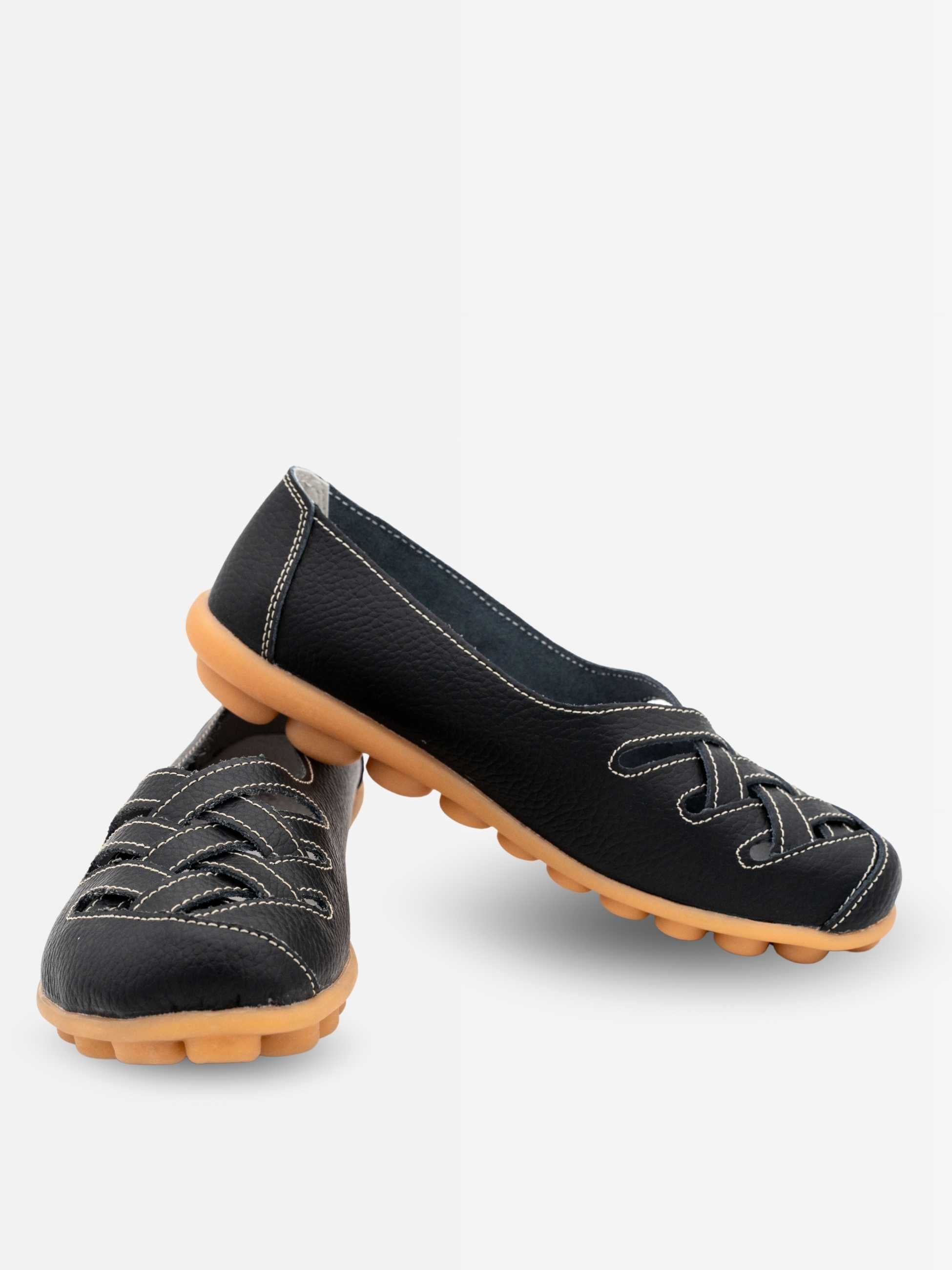 Zuri Criss Cross Leather Loafers