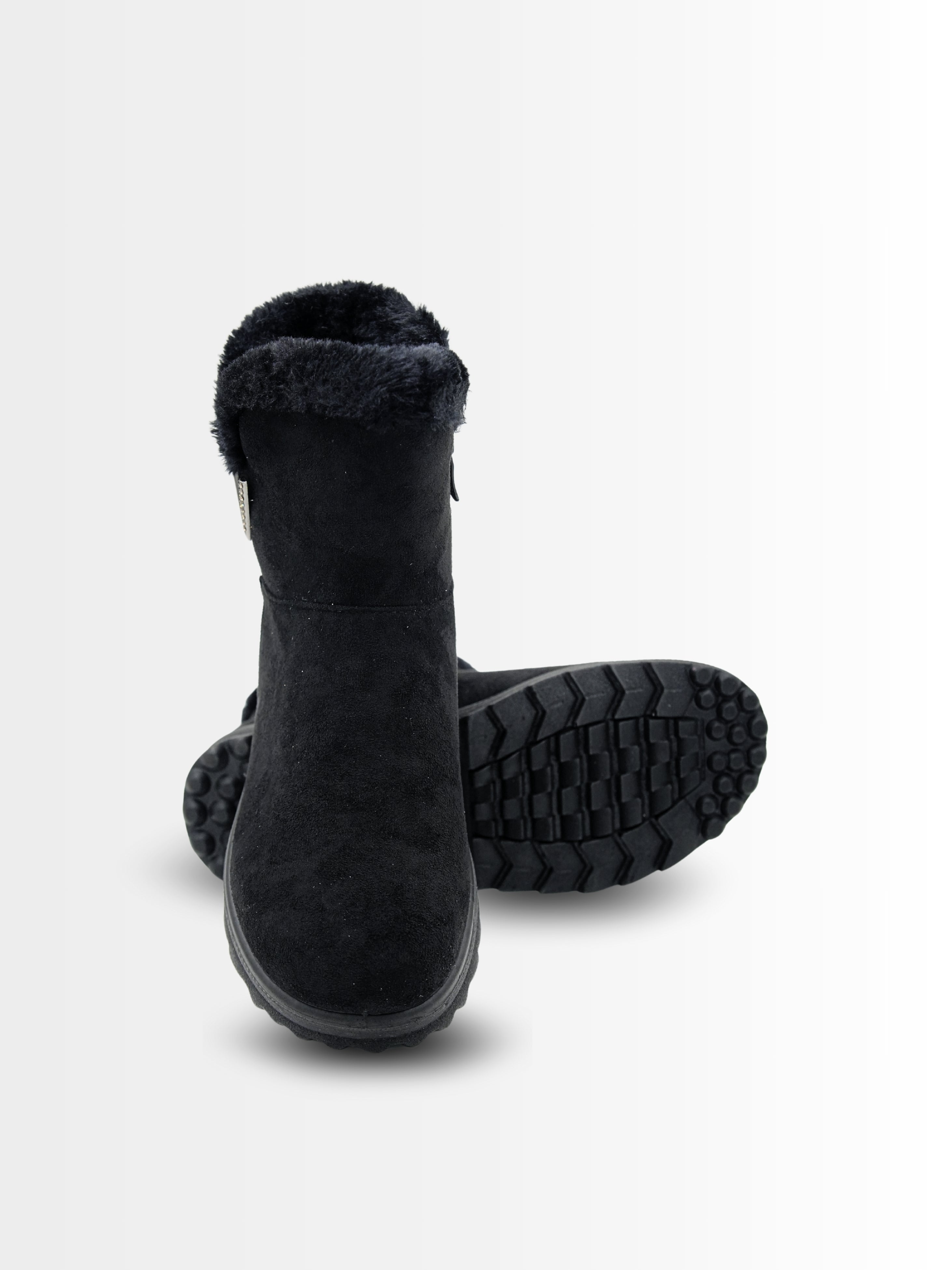 Alice Suede Ankle Fur Boots - The Heels India