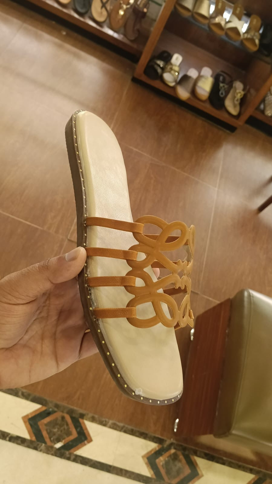 Portia Laser Cut Cushioned Summer Sliders