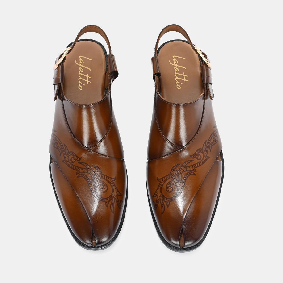 Noble Hand Painted Leather Peshawari Sandals - The Heels India