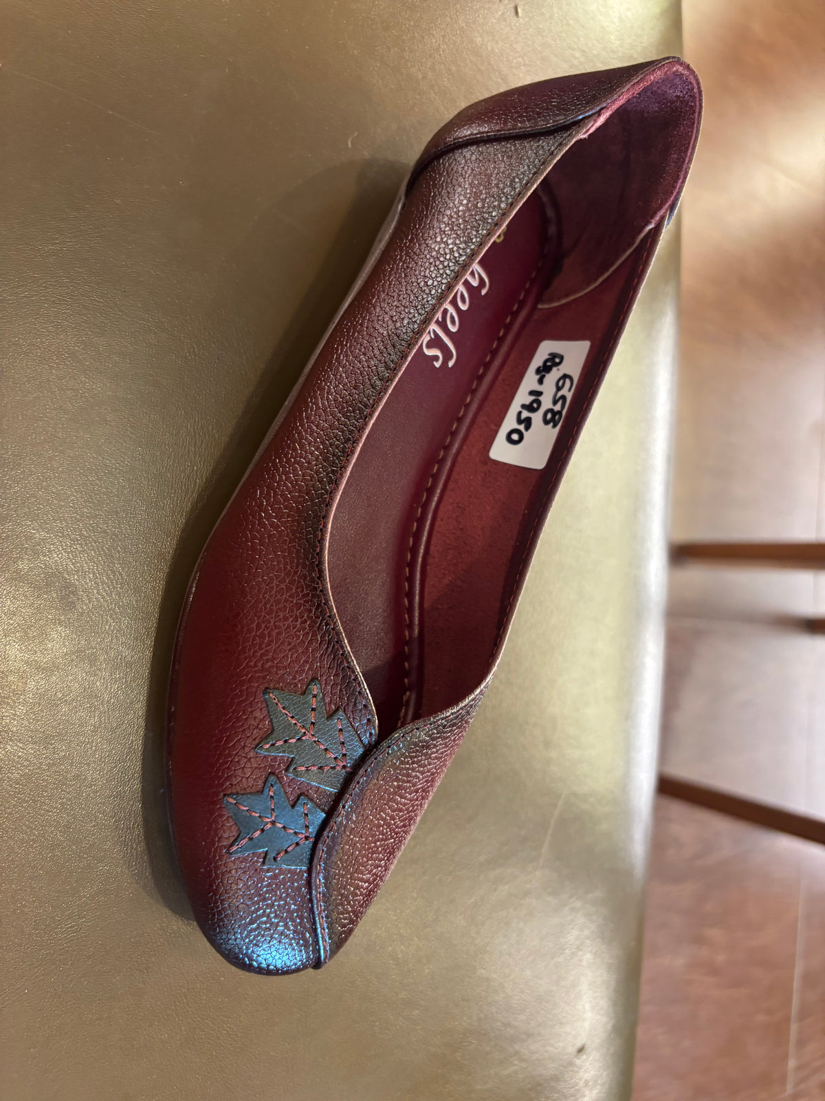 Maple Flora Leather Ballerinas