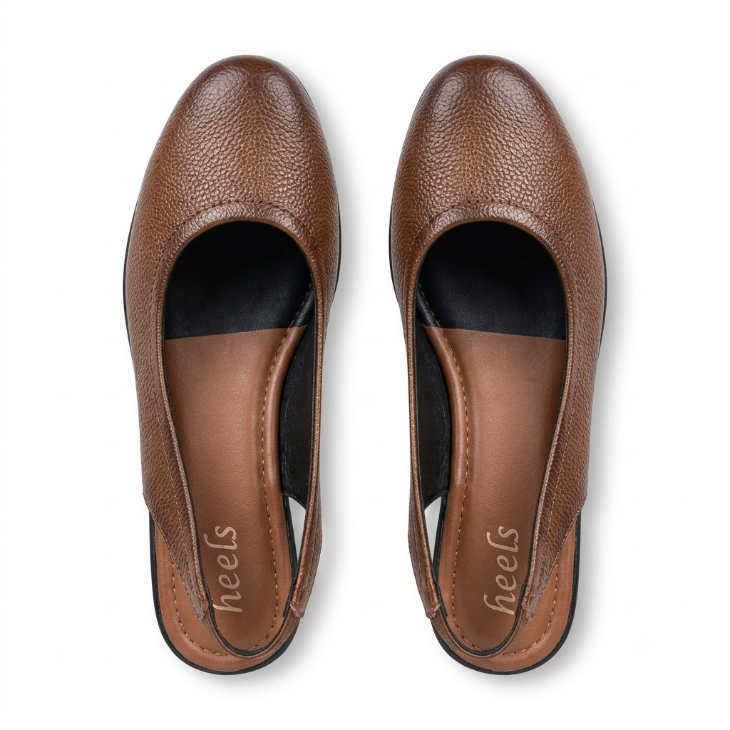 Marcia Leather Slingback Wedge Ballerinas