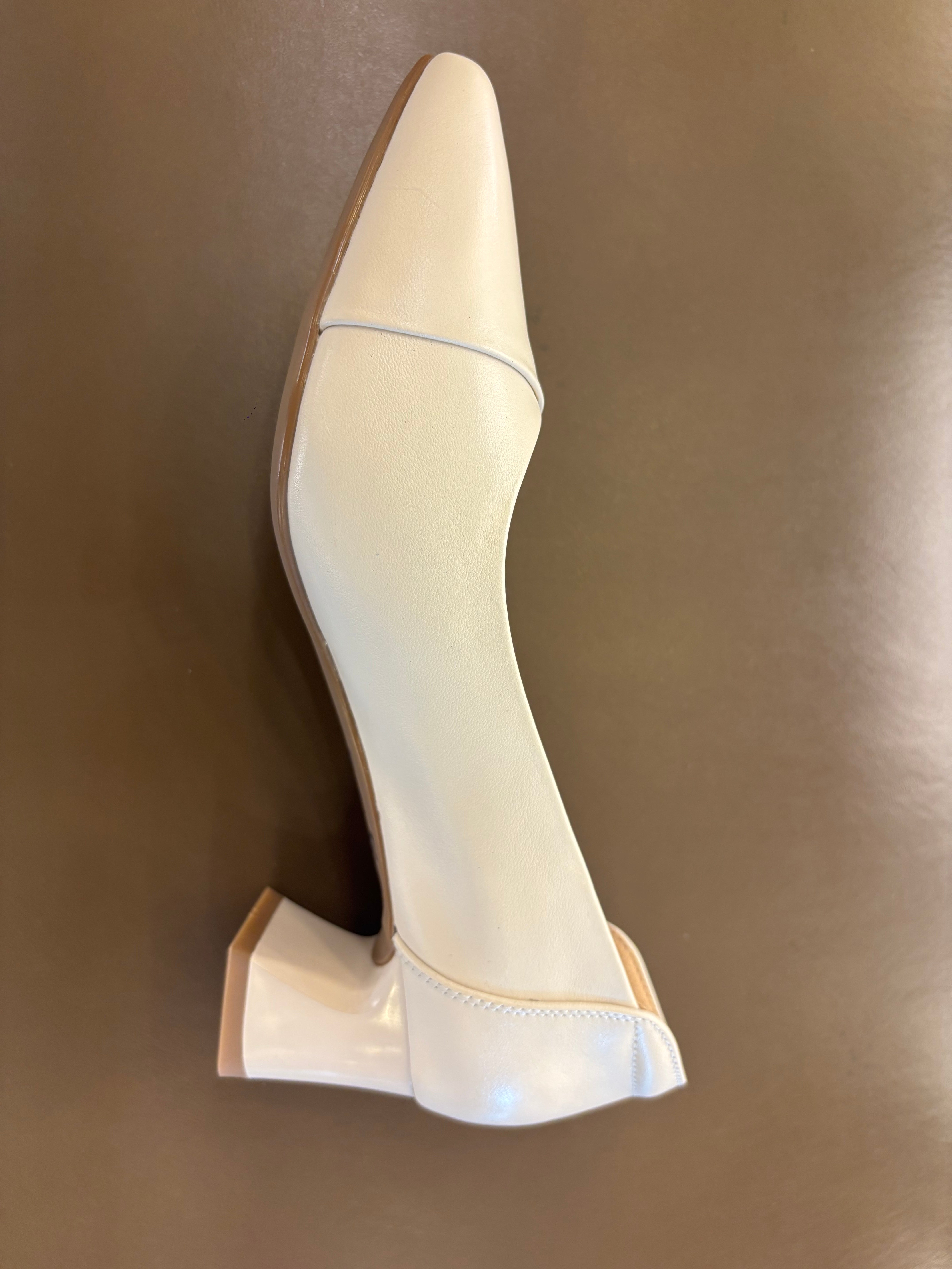 Emma Premium Leather Block Heel Pumps