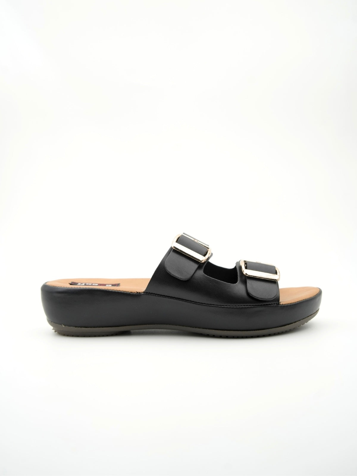 Zoe Double Strap Cushioned Sliders - The Heels India