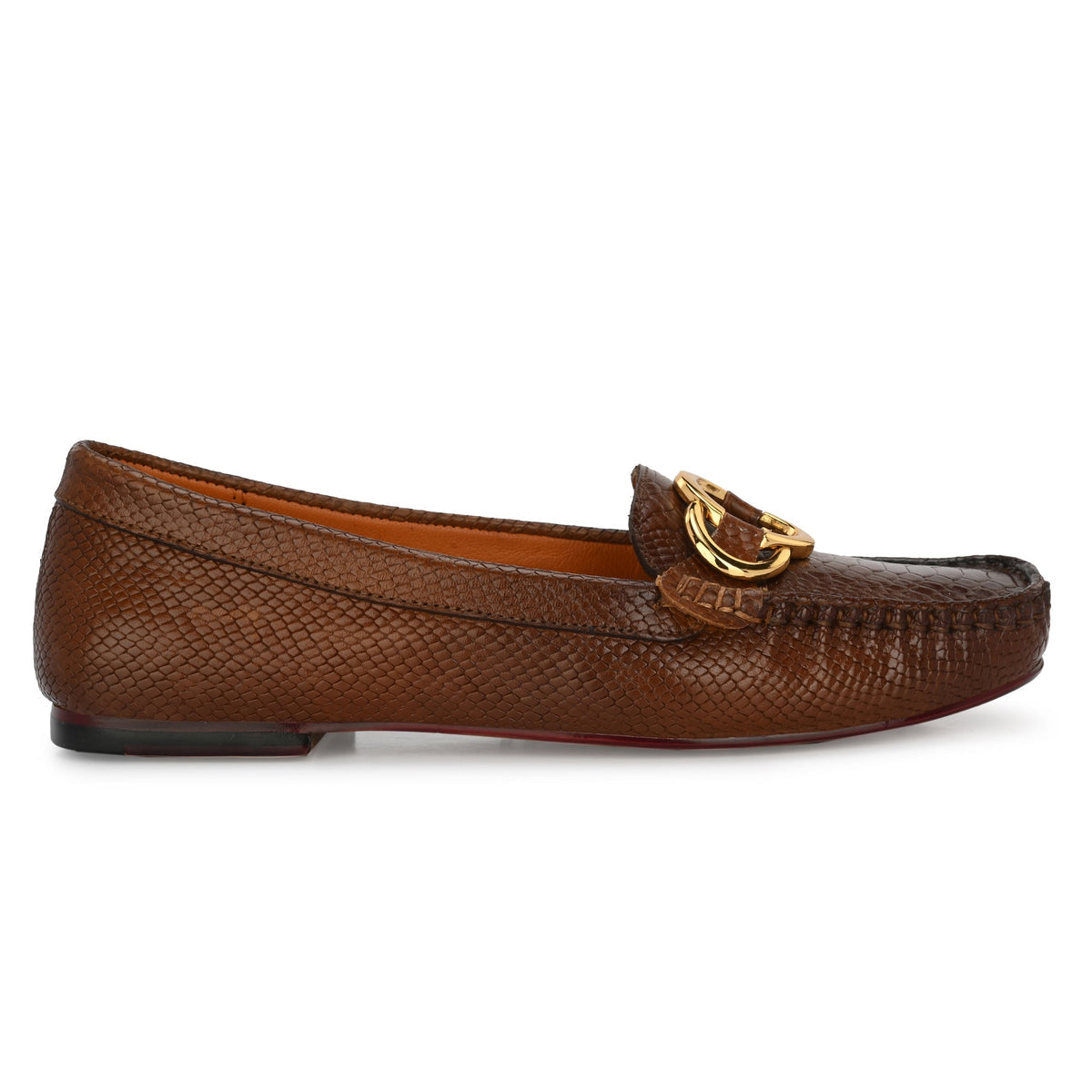 Liz Brown Leather Loafers - The Heels India