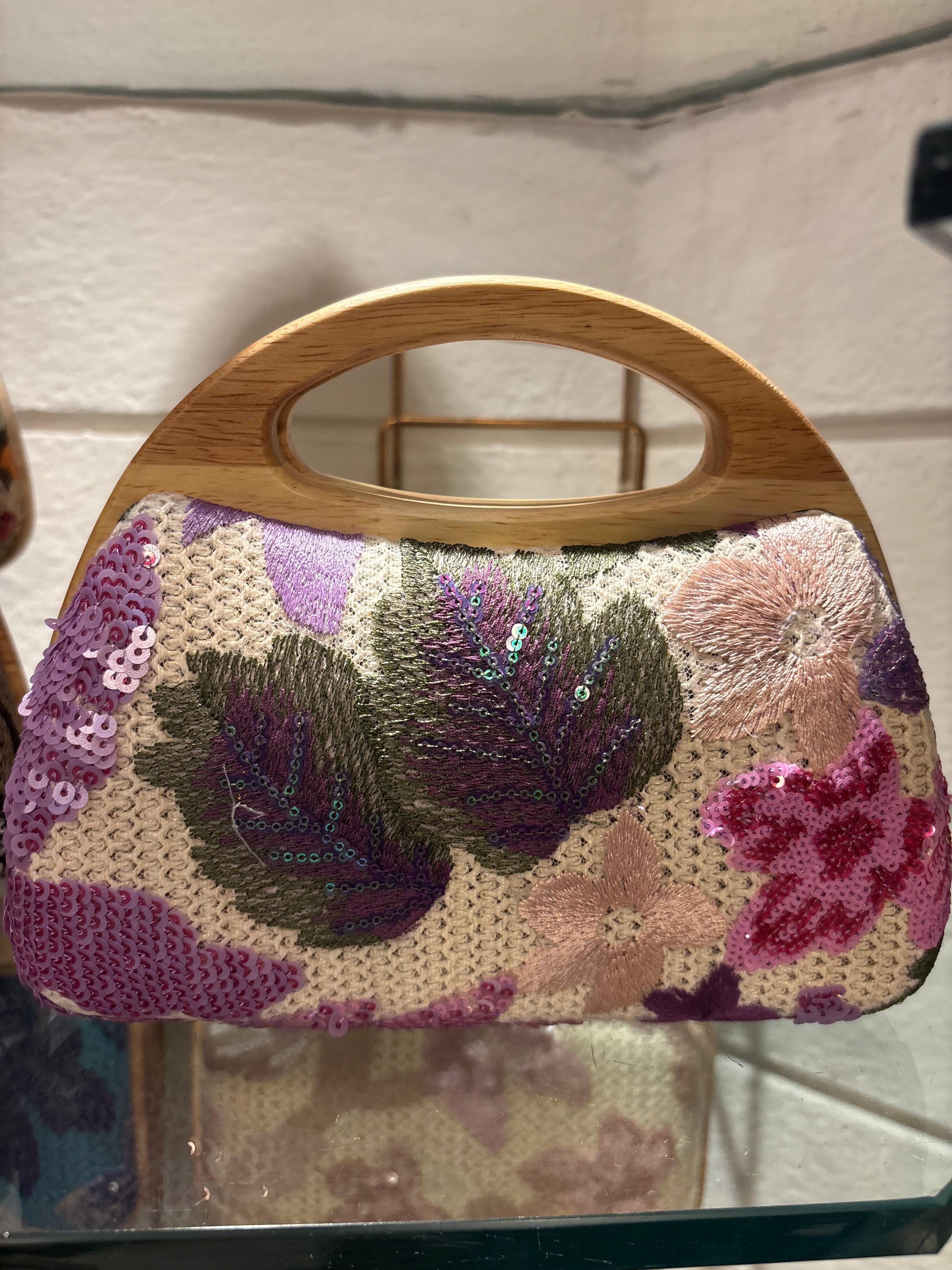 Crochet Wooden Box Sling Bags