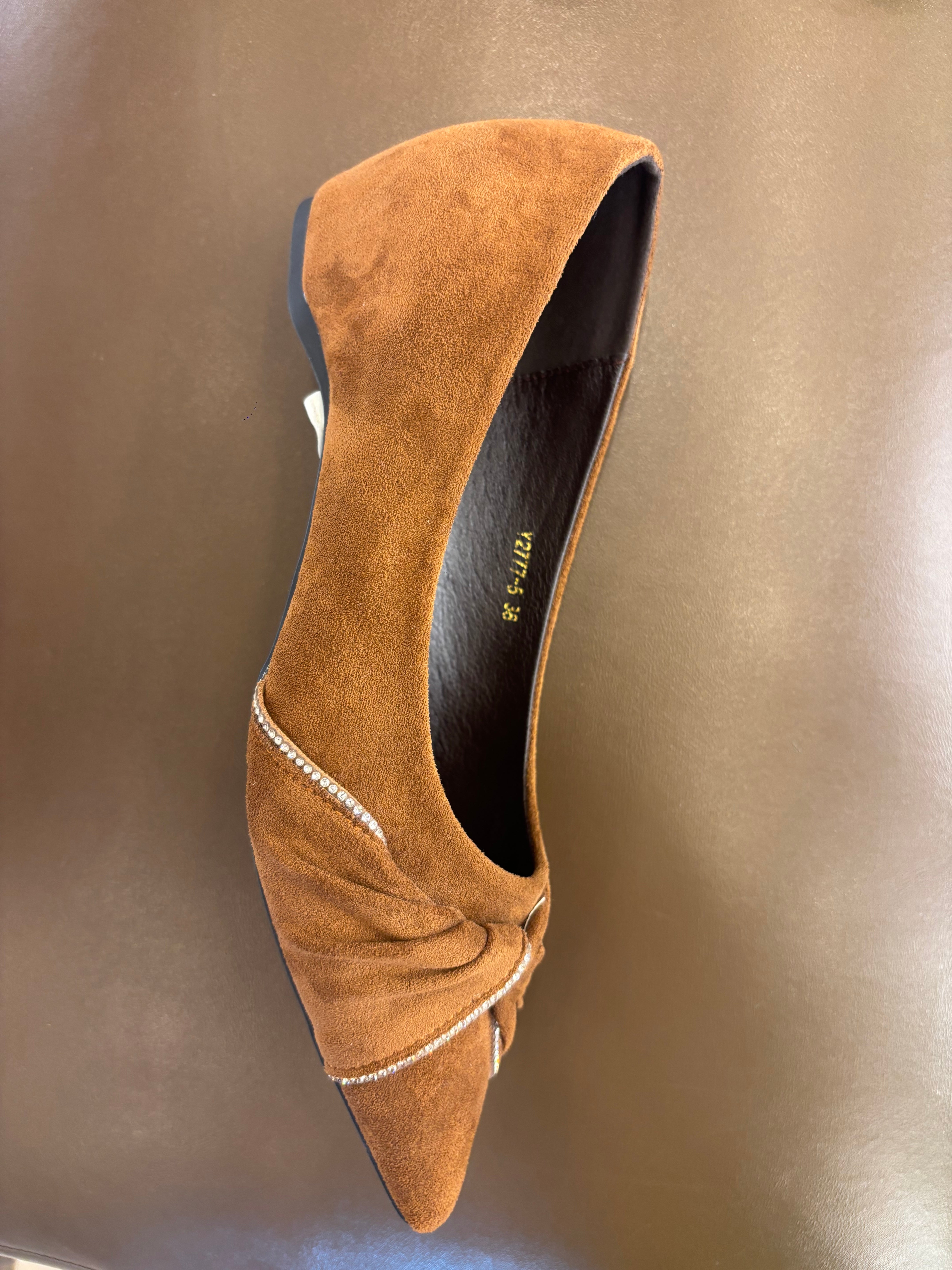 Sloane Wedge Suede Swirl Ballerinas