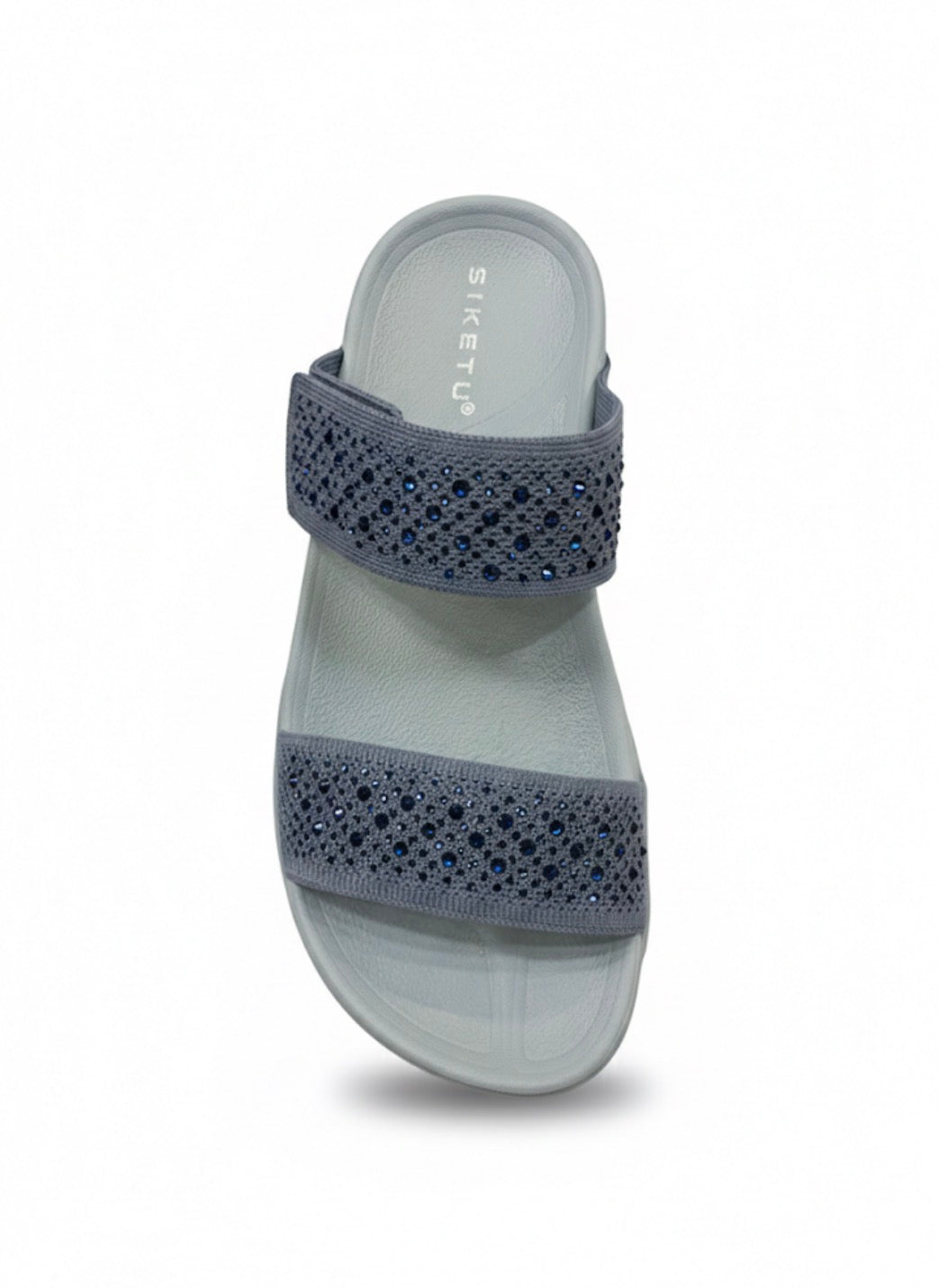 Sienna Cushioned Velcro Double Strap Sliders - The Heels India