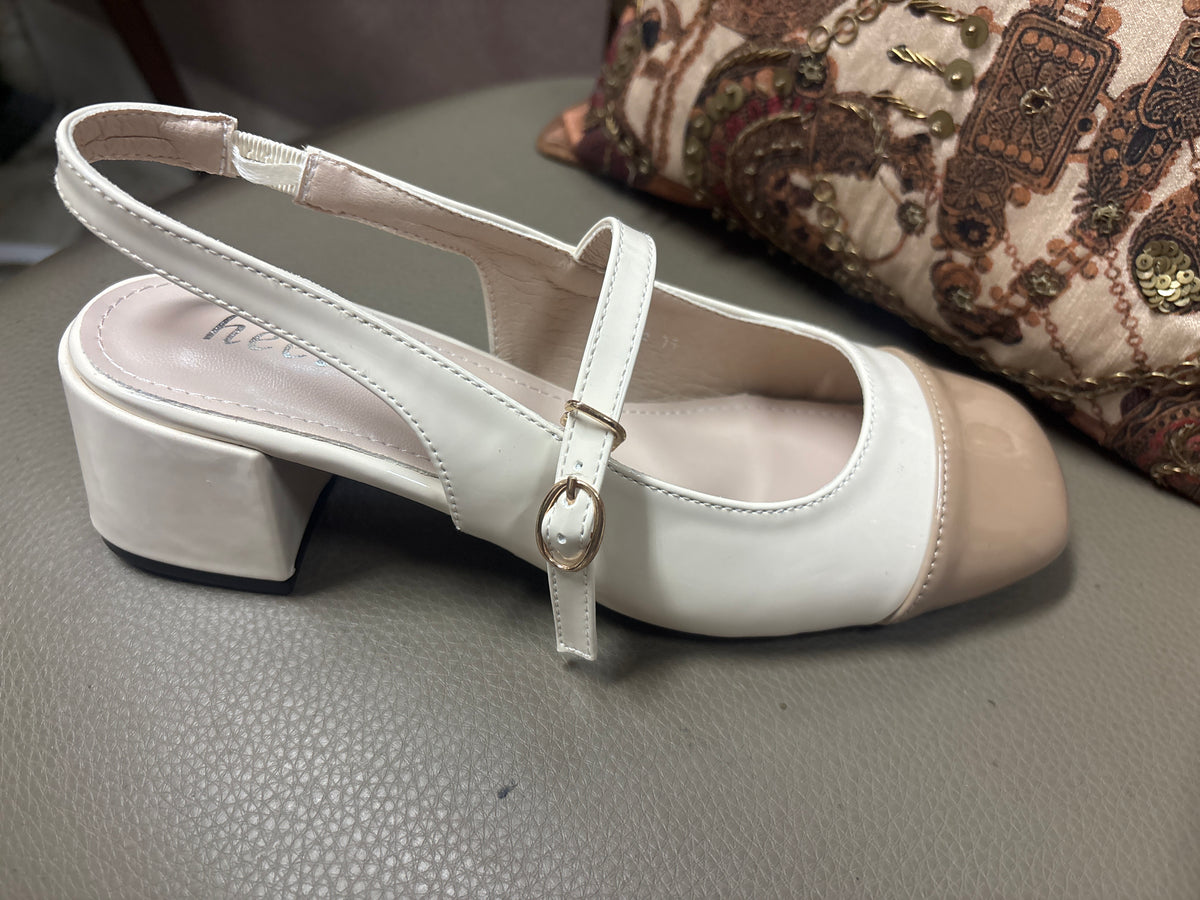 June Patent Mary Jane Block Heels