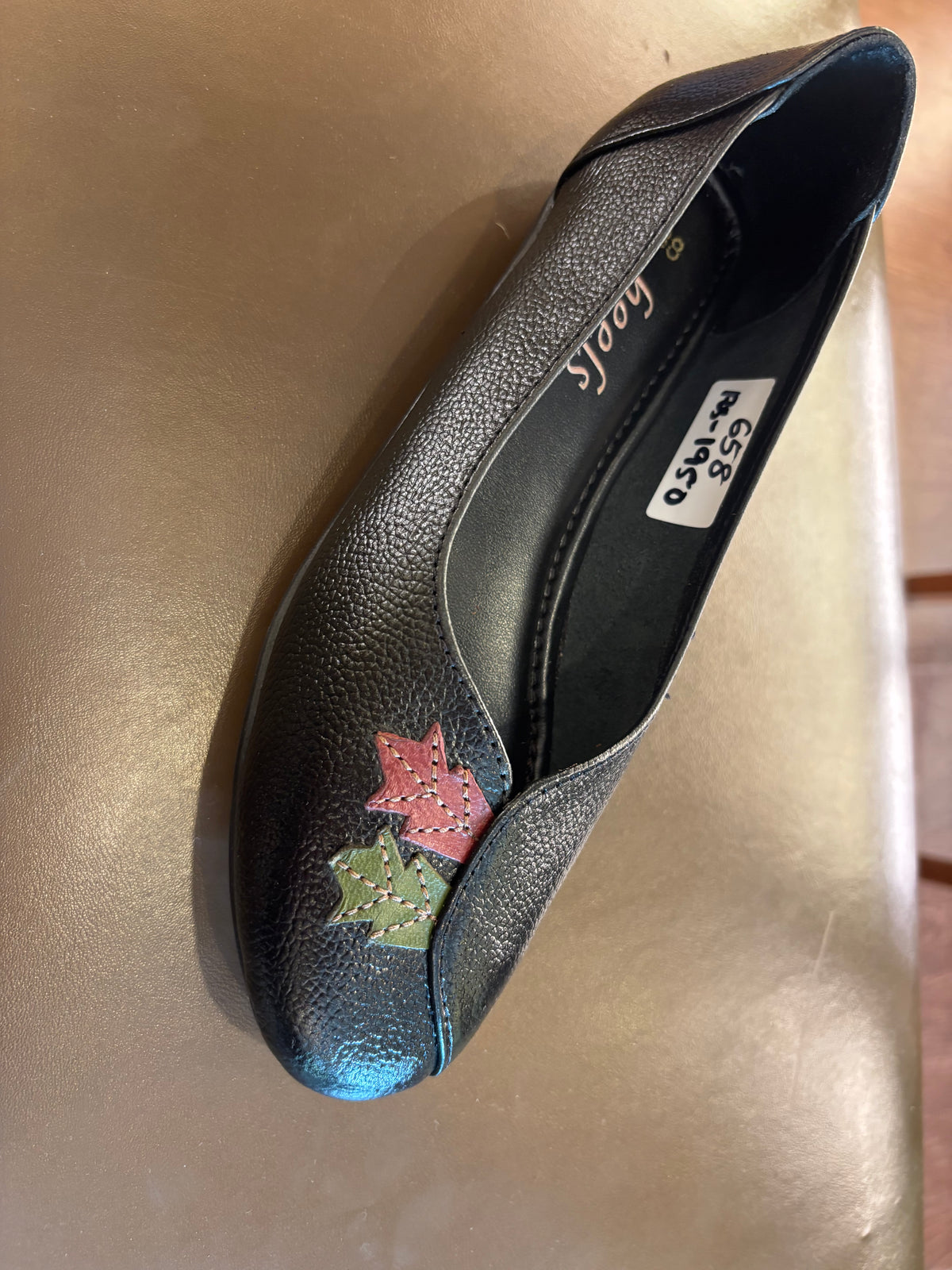 Maple Flora Leather Ballerinas