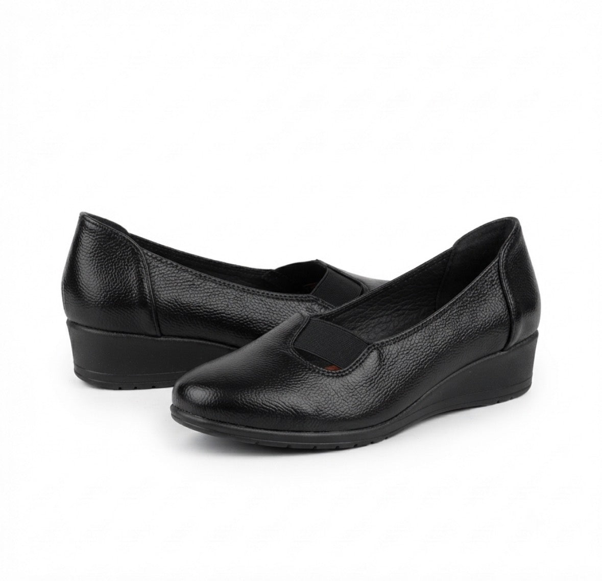 Kylie 2.0 Leather Elastic Wedge Ballerinas
