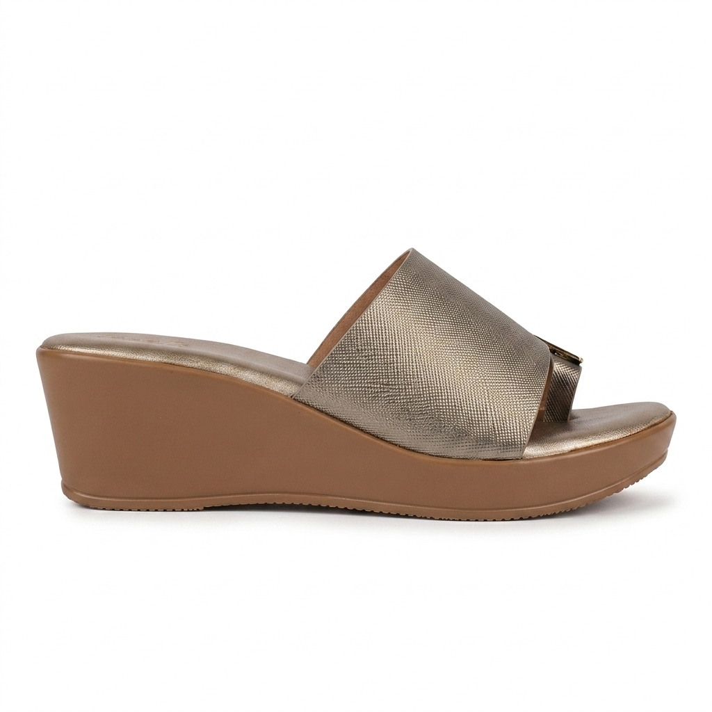 Chloe Buckled Thumb Wedge Peep Toe Heels