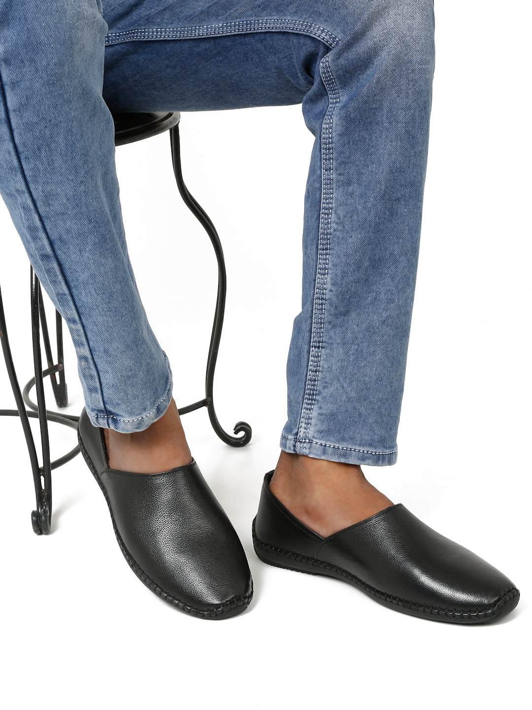 Nathan Ethnic Leather Slip-Ons - The Heels India