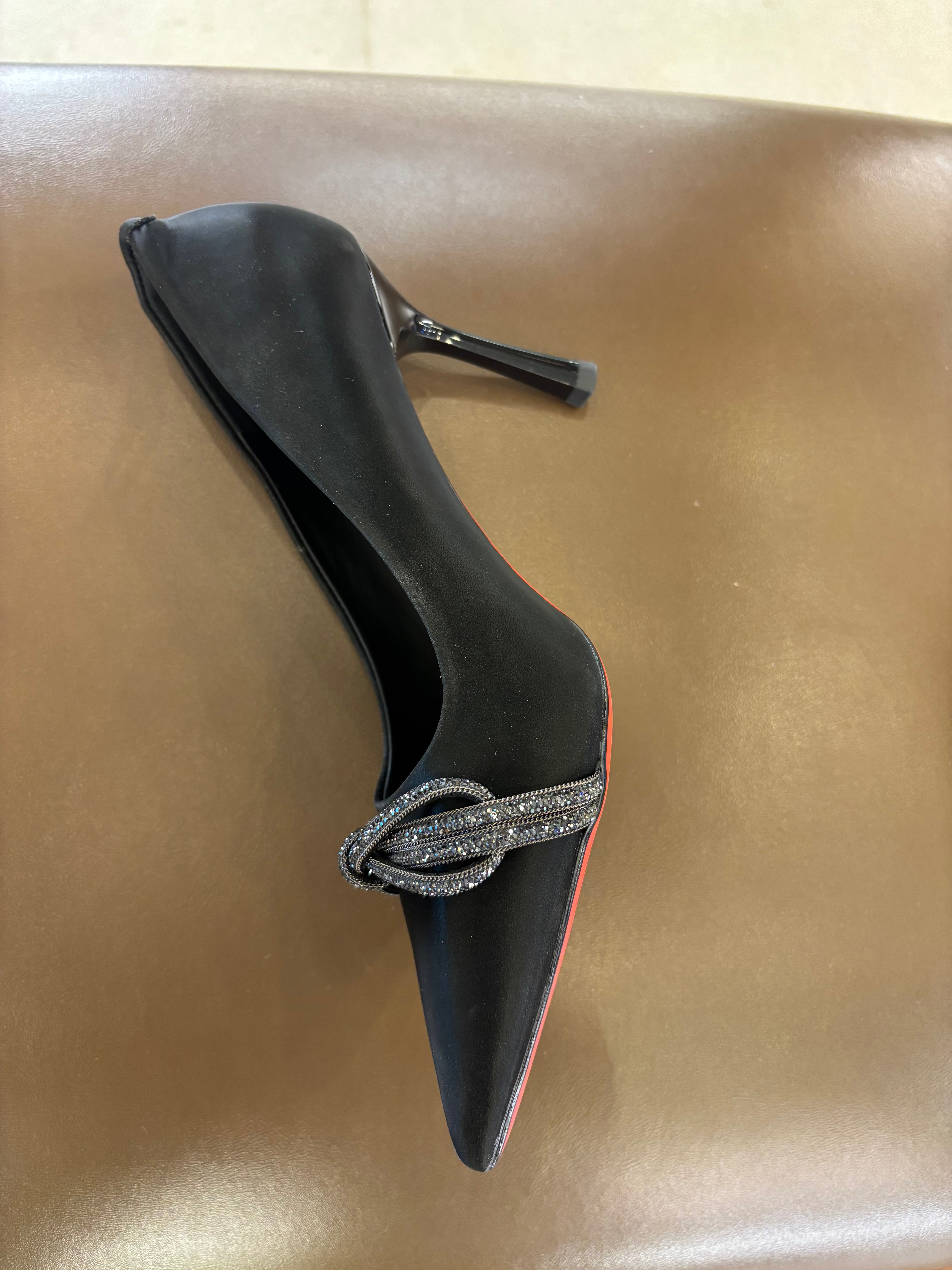 Iris Premium Pointed Bling Pencil Heel Stilettos