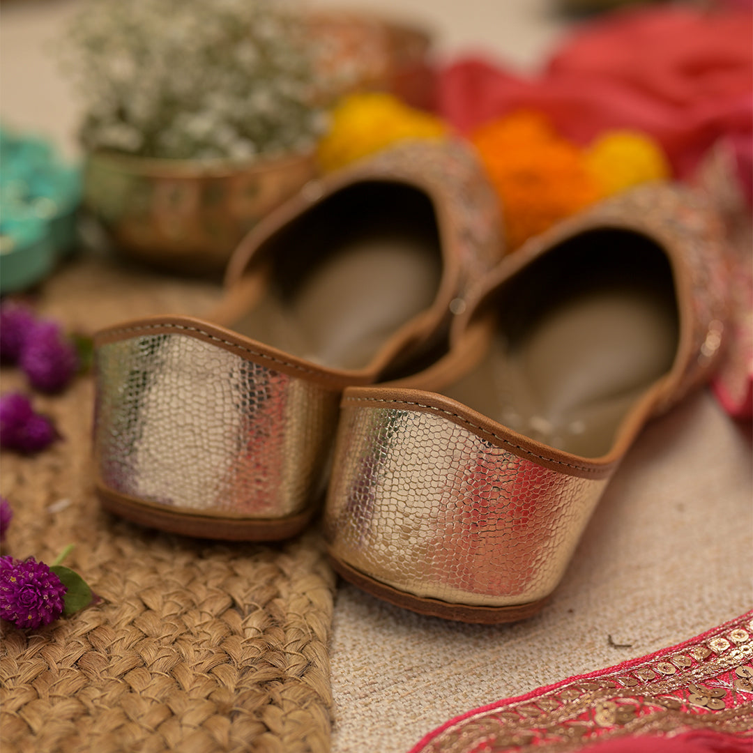 Heer Handcrafted Leather Juttis - The Heels India