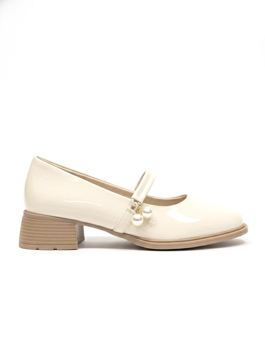 Pearl Premium Patent Mary Jane Block Heels - The Heels India