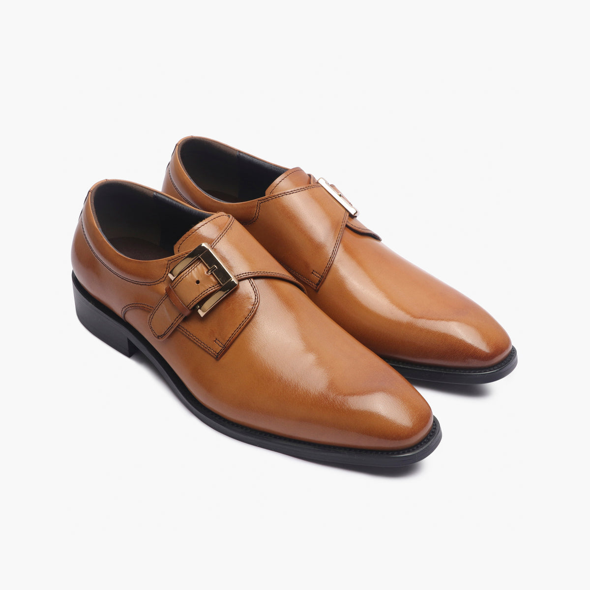 Lorelei Buckle Leather Monk Strap