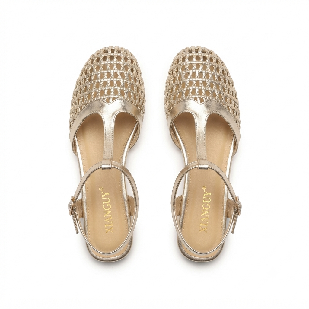 Nysa T Strap Premium Mesh Mary Janes
