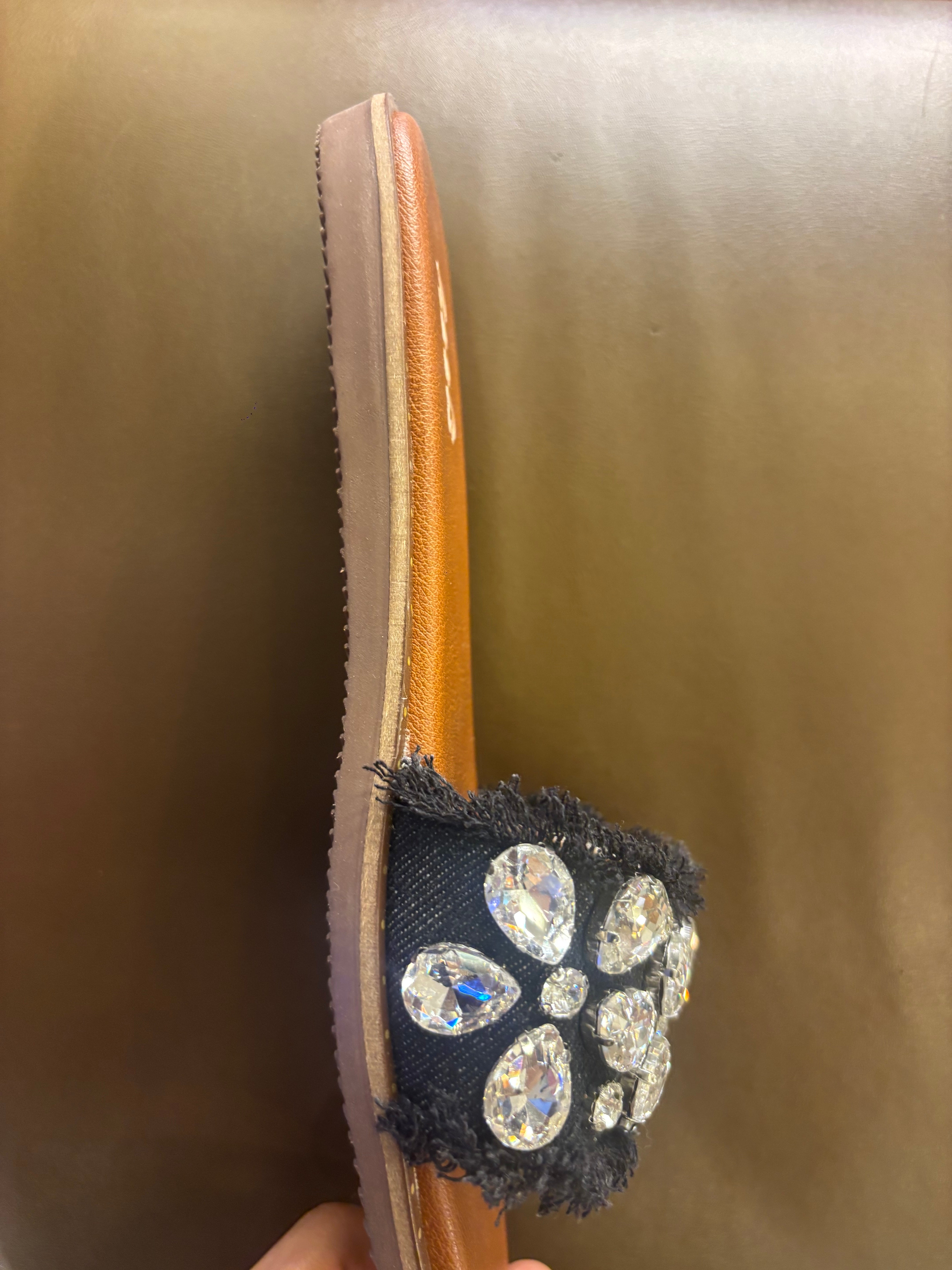 Kiya Embellished Summer Flat Sliders