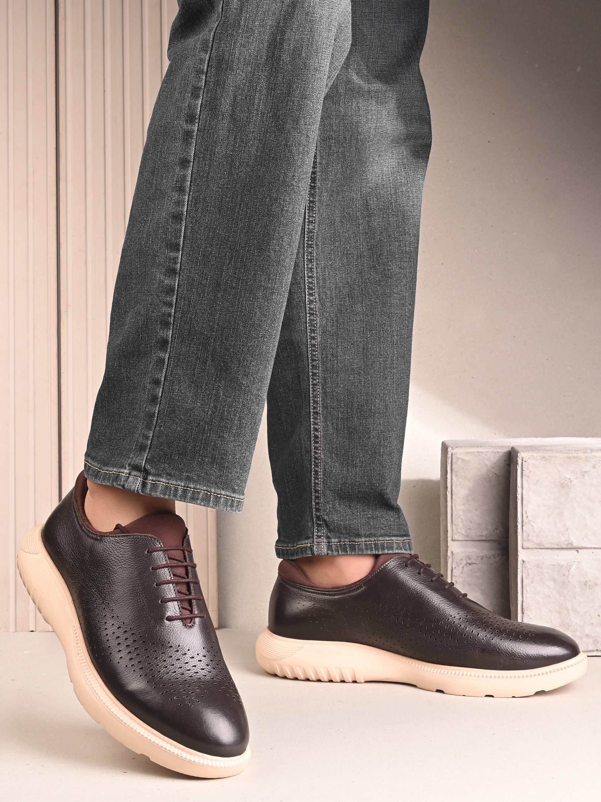 Romero Cloud Leather Sneakers - The Heels India
