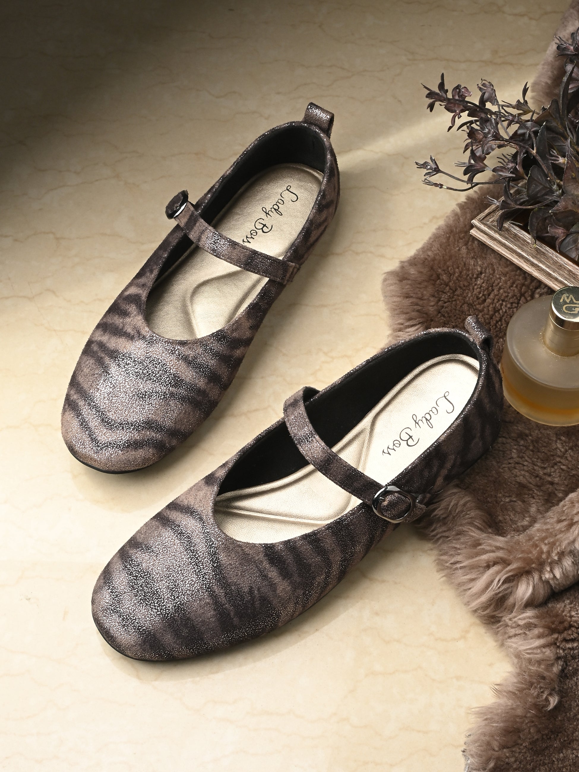 Monterose Leather Flat Mary Janes - The Heels India