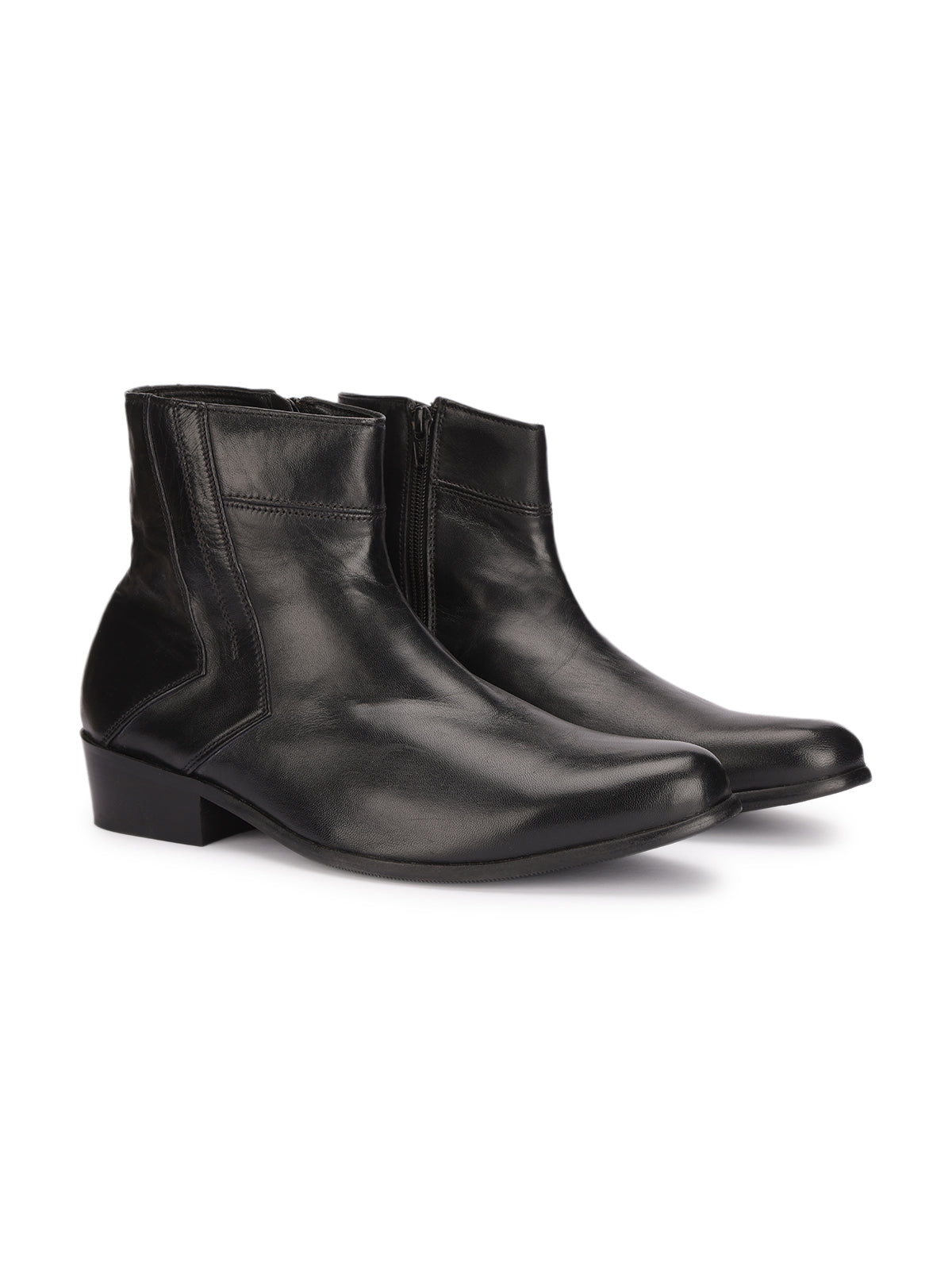 Henry Cuban Heel Leather Boots - Main Image