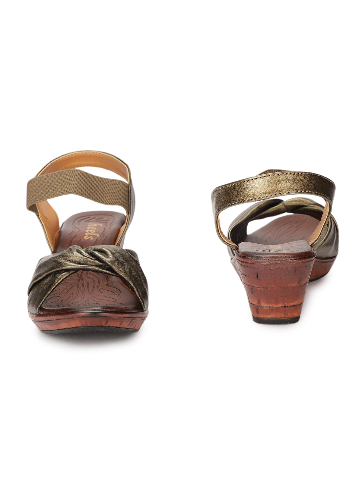 Renard Leather Soft Napa Cross Wedge Heel Sandals - The Heels India
