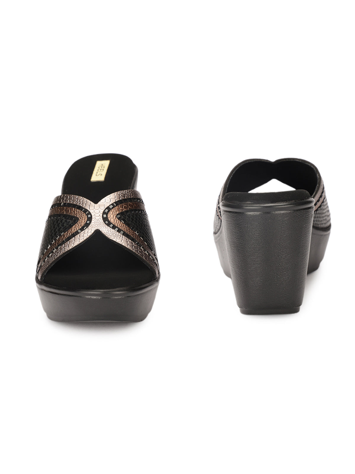 Millie Embellished Peep Toe Wedge Heels