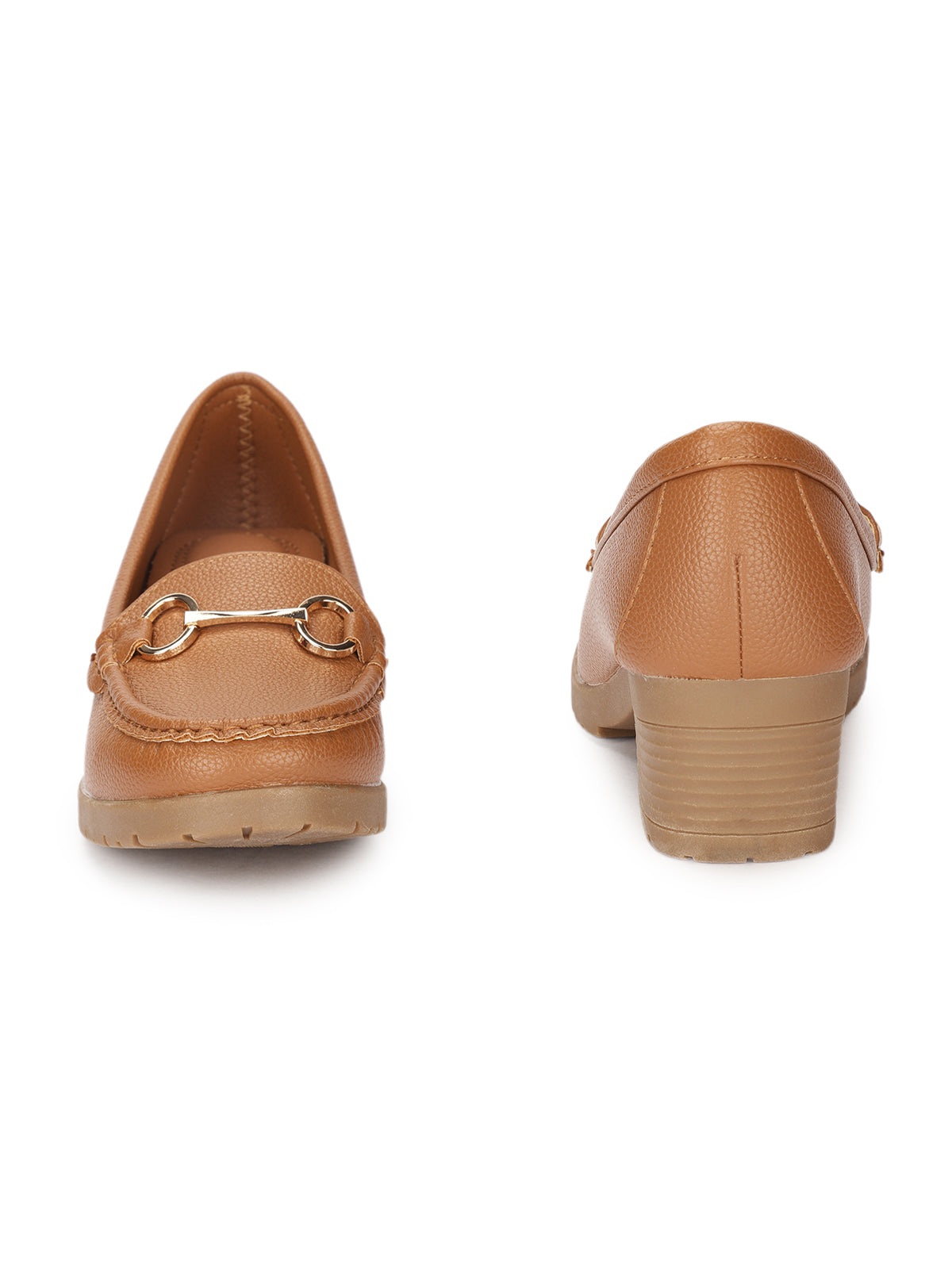 Sophie Block Heel Loafer Pumps - The Heels India