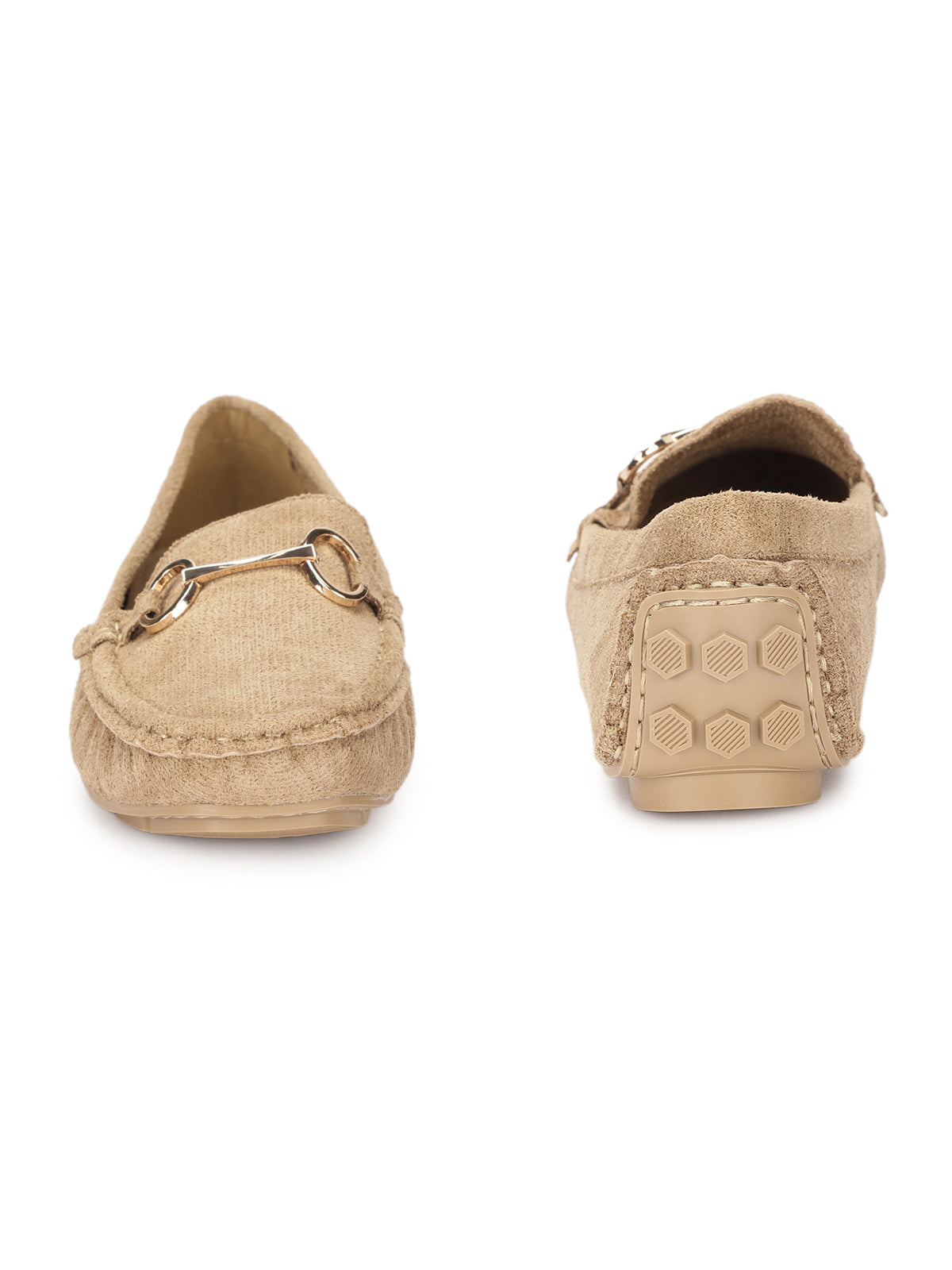 Olivia Suede Buckled Winter Loafers - The Heels India