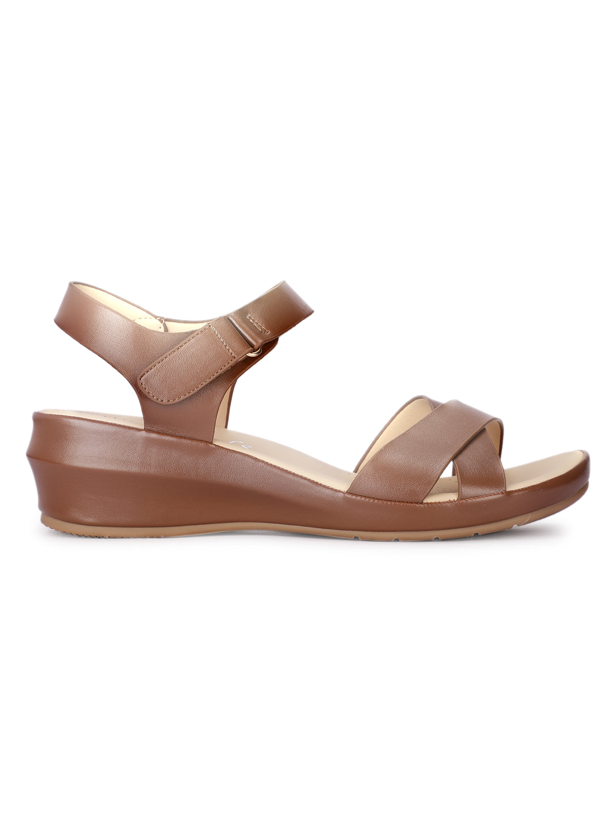 Ferina Cushioned Wedge Cross Sandals - The Heels India