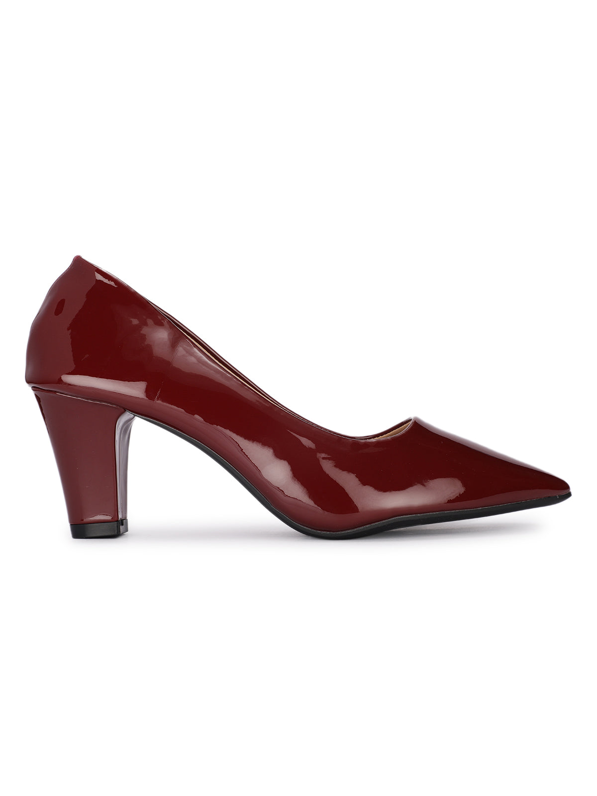 Nuvina Patent Block Heel Stilettoes
