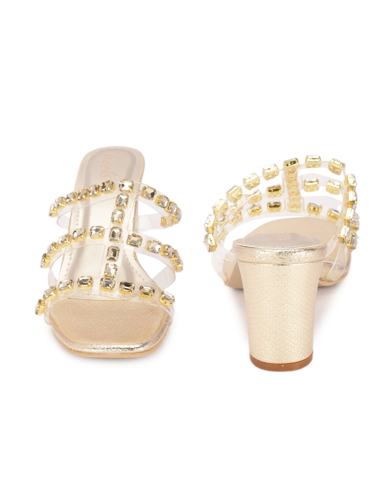 Zita Embellished Block Heels