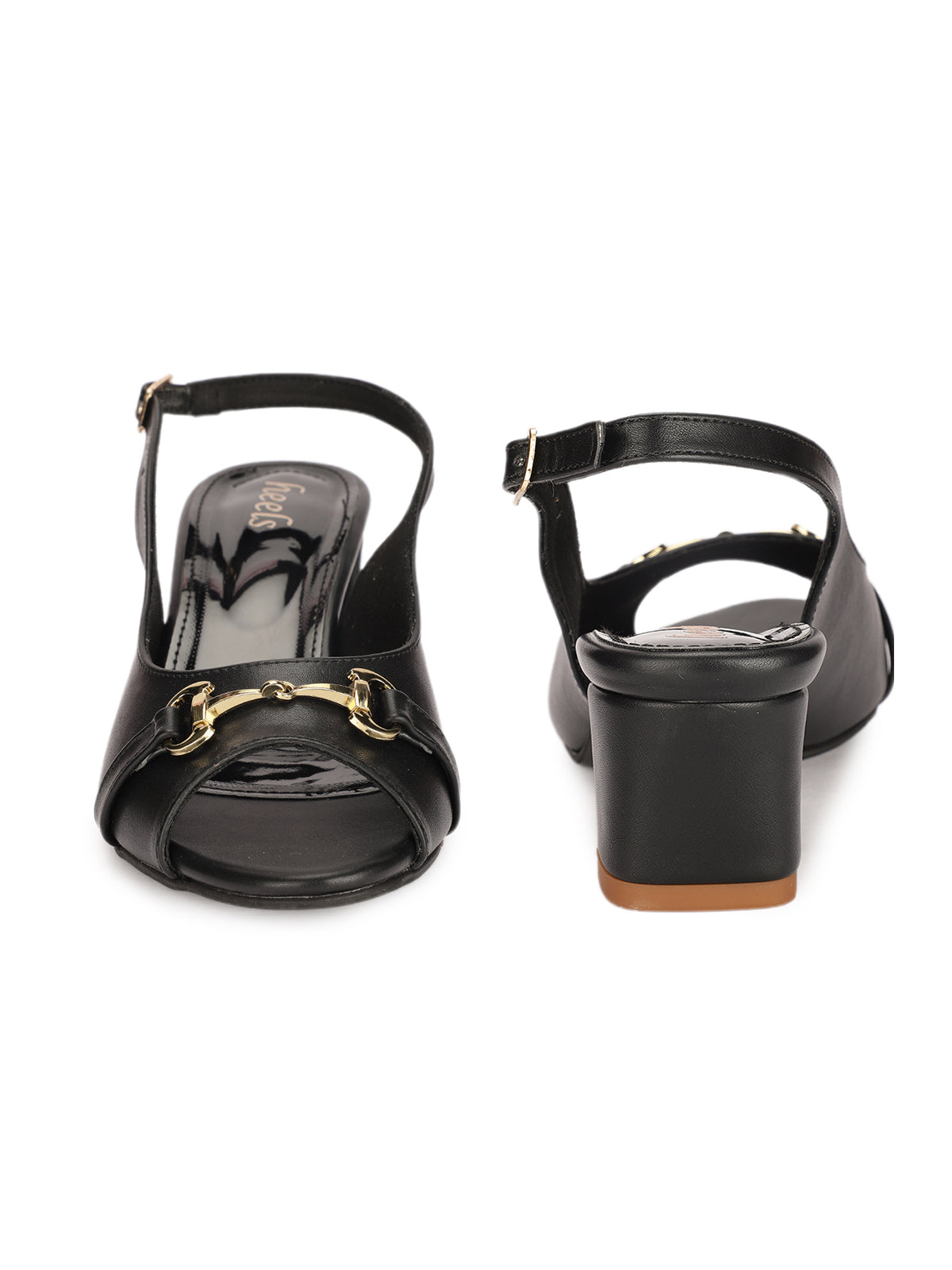 Alina Peep Toe Sling Back Block Heels