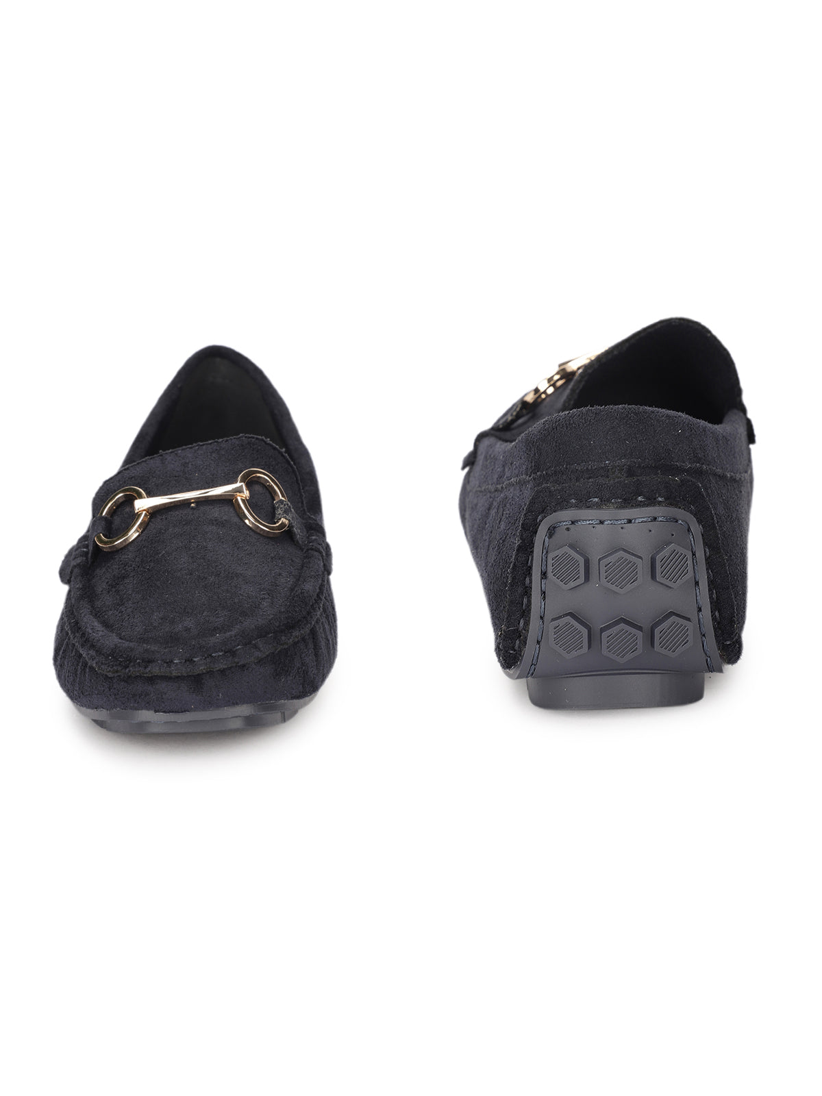 Olivia Suede Buckled Winter Loafers - The Heels India