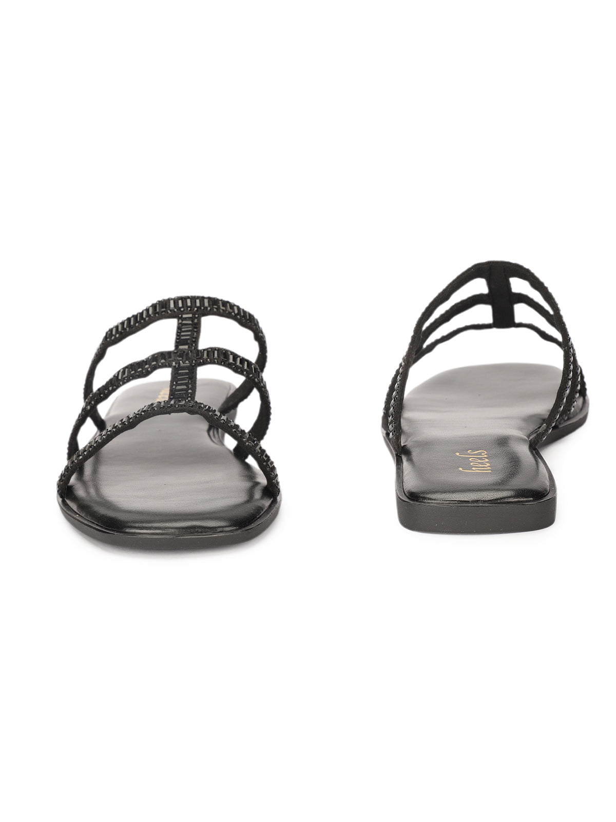 Elaris Embellished Bling Sliders - The Heels India