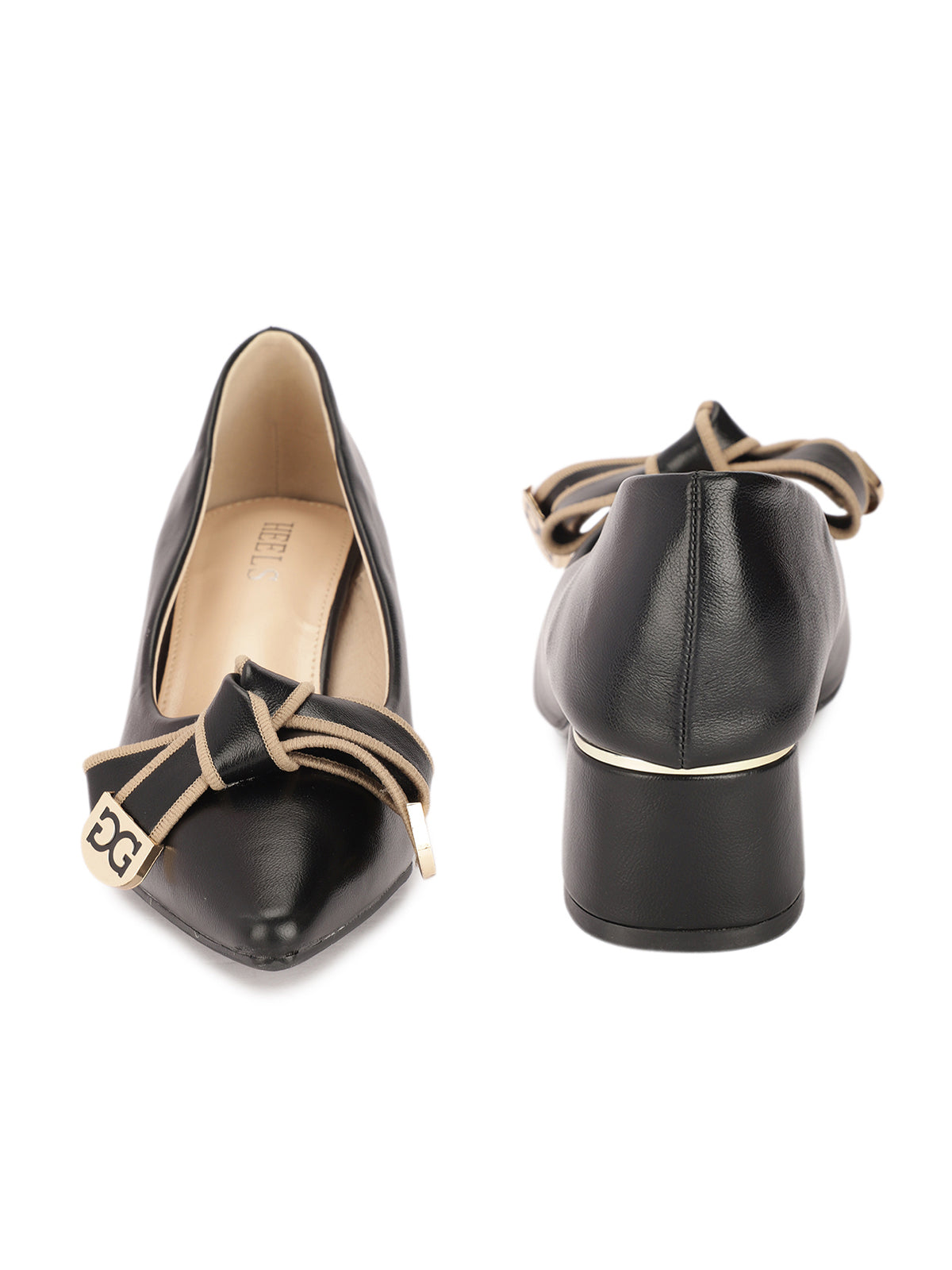 Klara Knot Bow Block Heel Stilettoes
