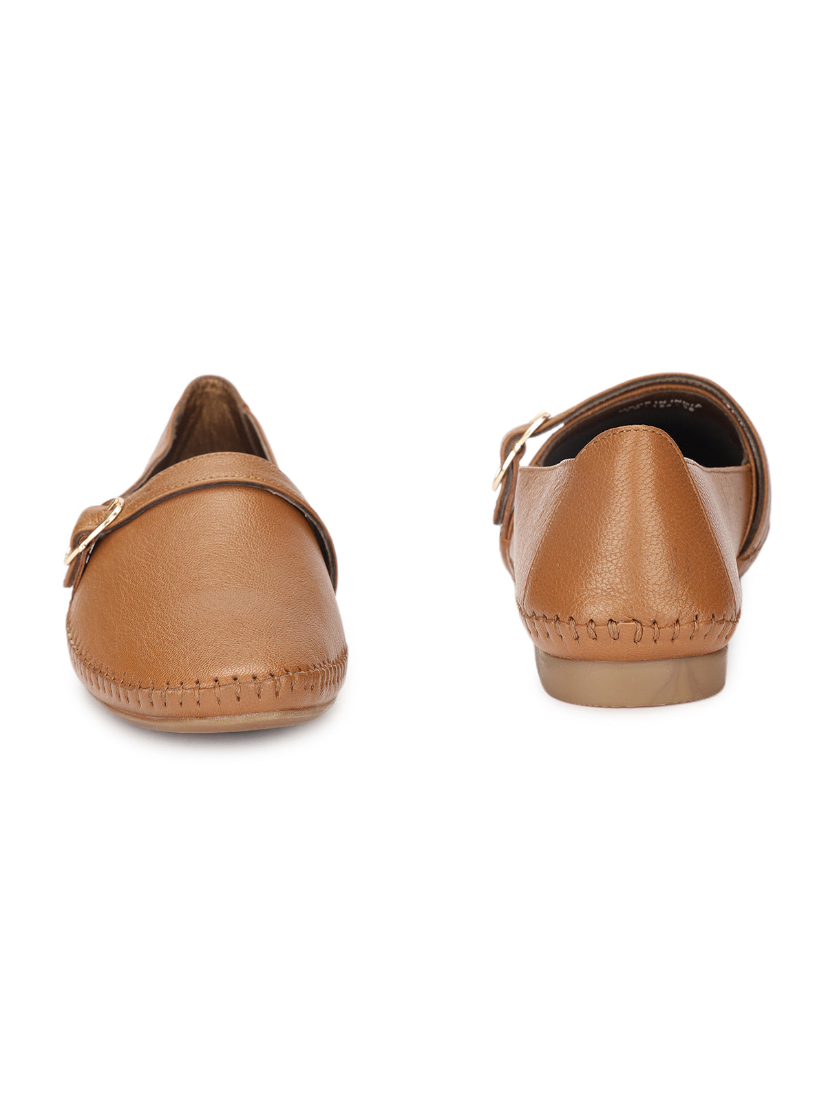 Tissier Leather Cushioned Flat Ballerinas