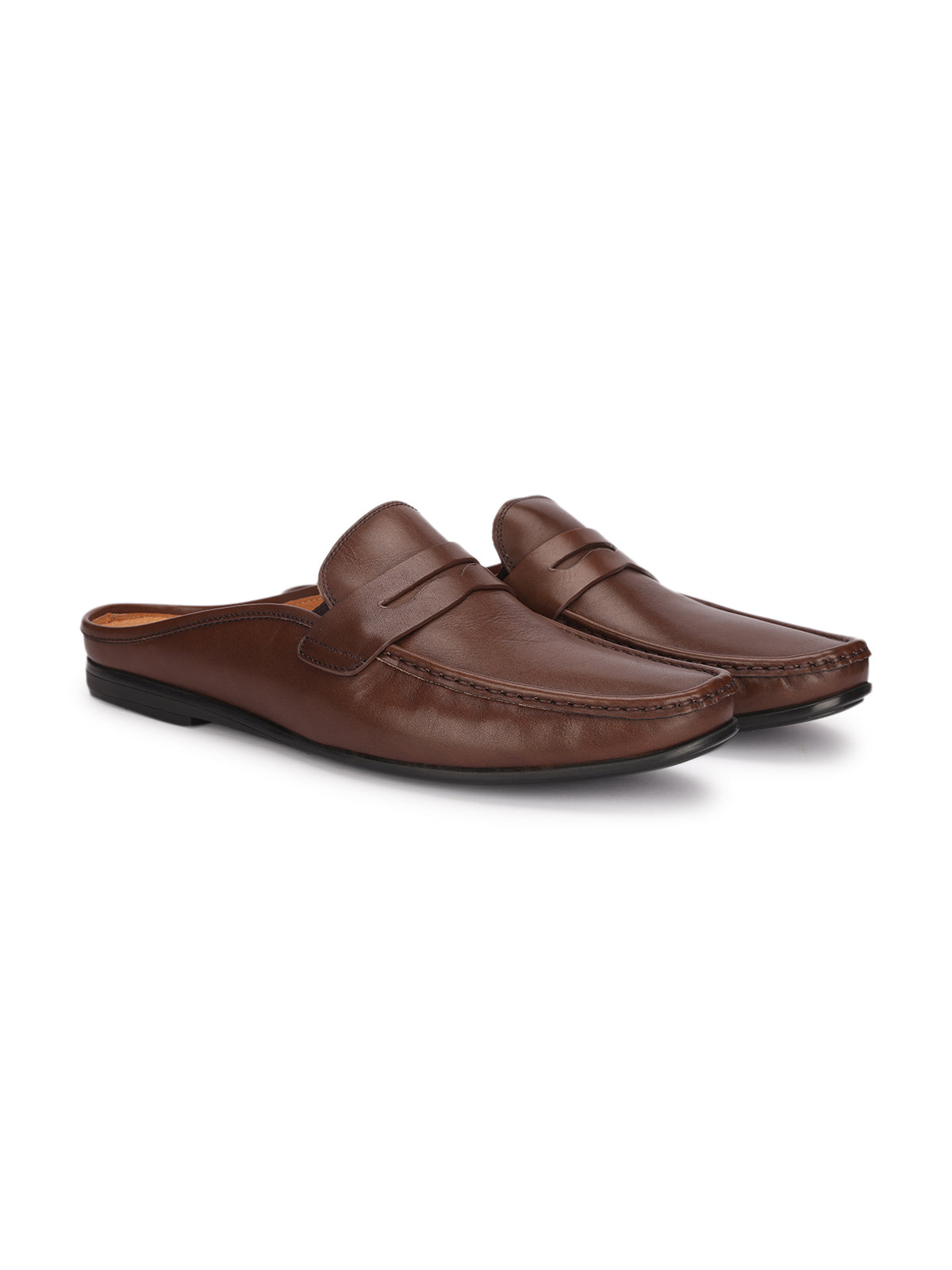 Adrian Premium Leather Back Open Mules
