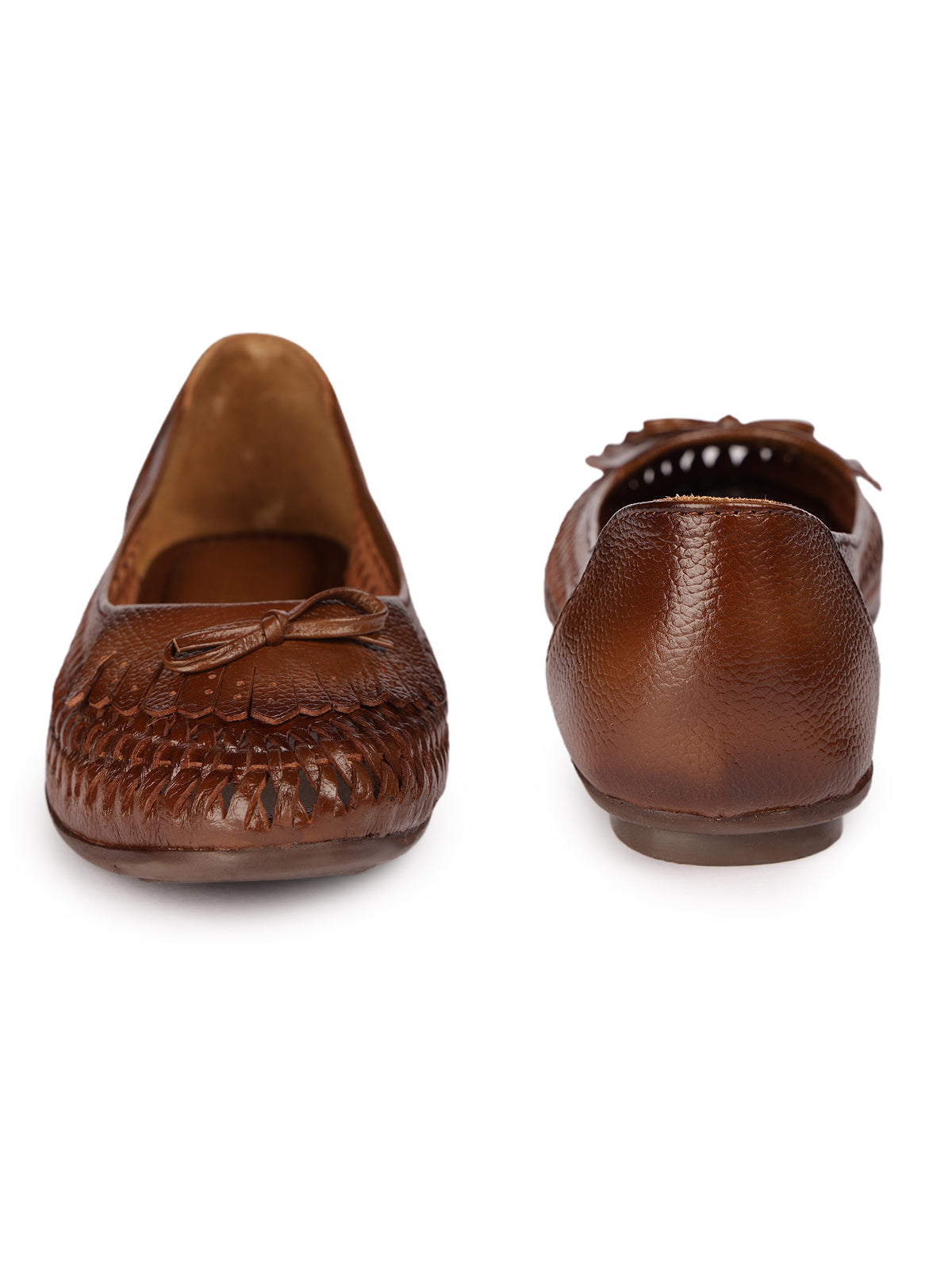 Felipe Leather Fringe Ballerinas