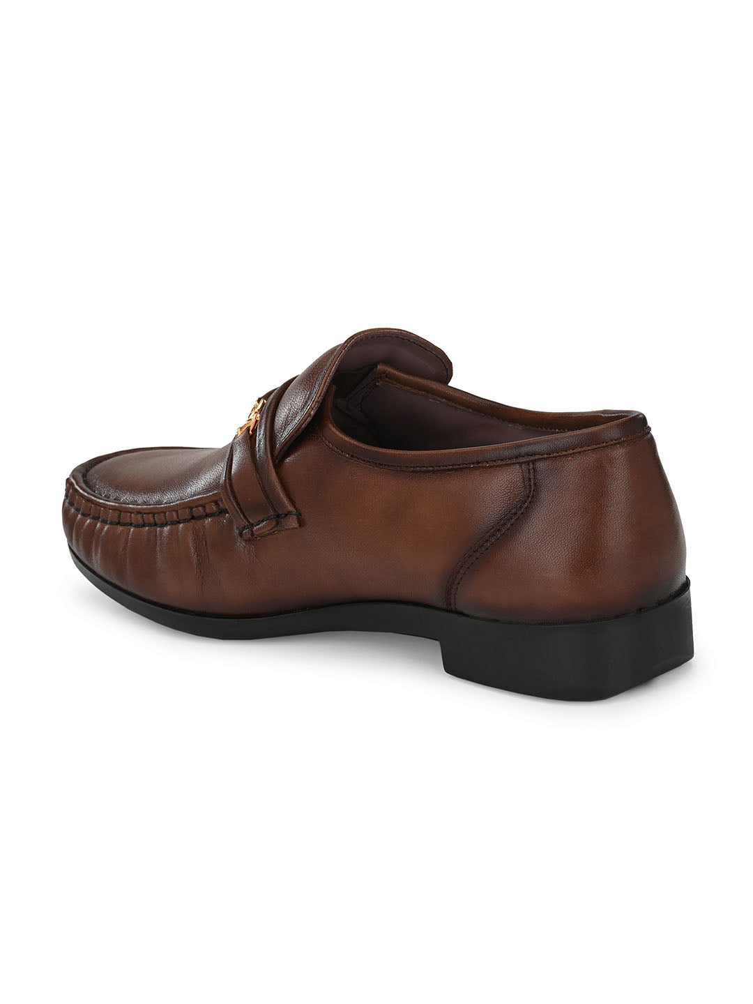 Felix Buckle Leather Cushion Loafers - The Heels India