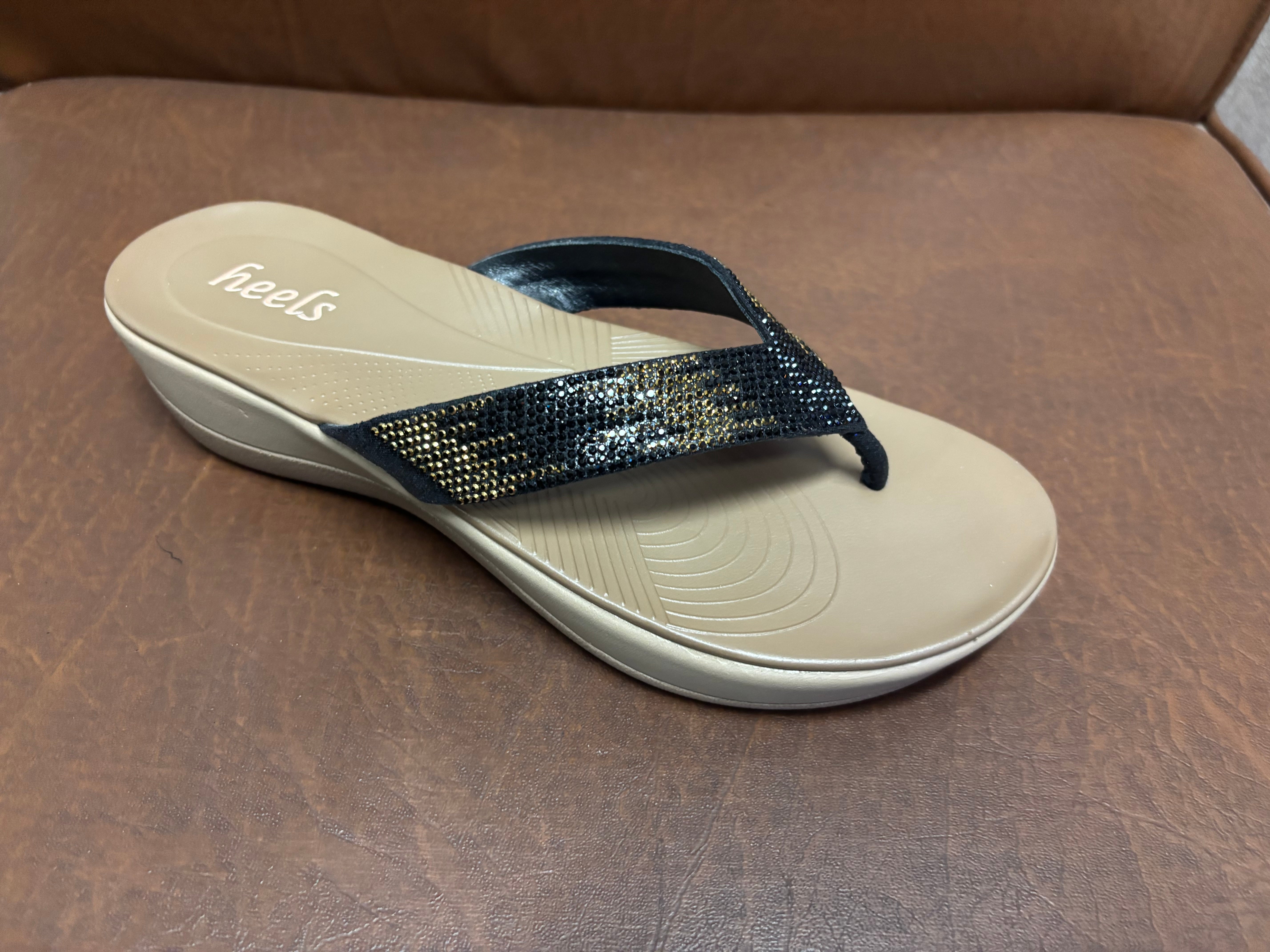 Esther Cushioned Bling V Slippers