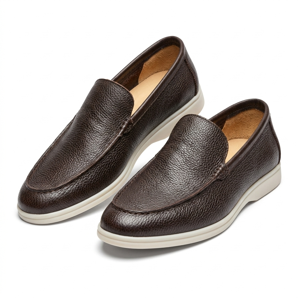 Delap Premium Leather Slip-On Loafers