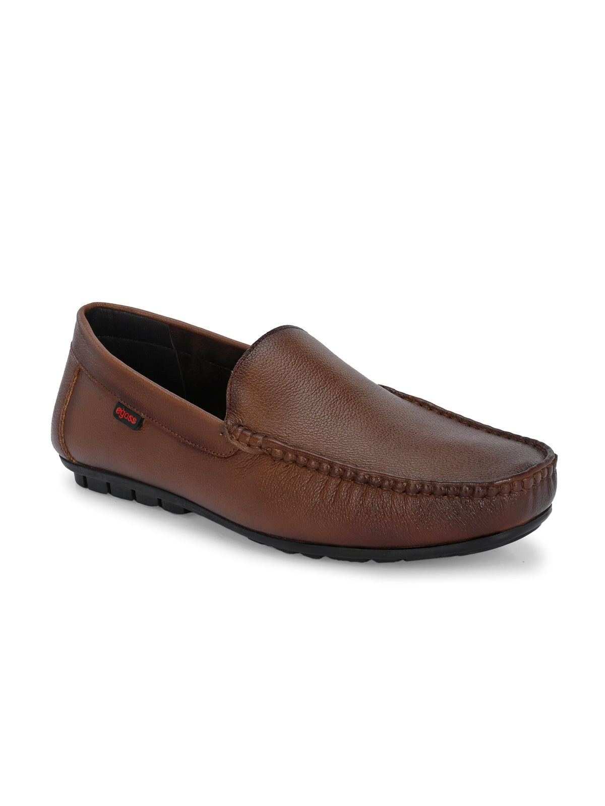 Cedar Plain Leather Cushioned Loafers - The Heels India