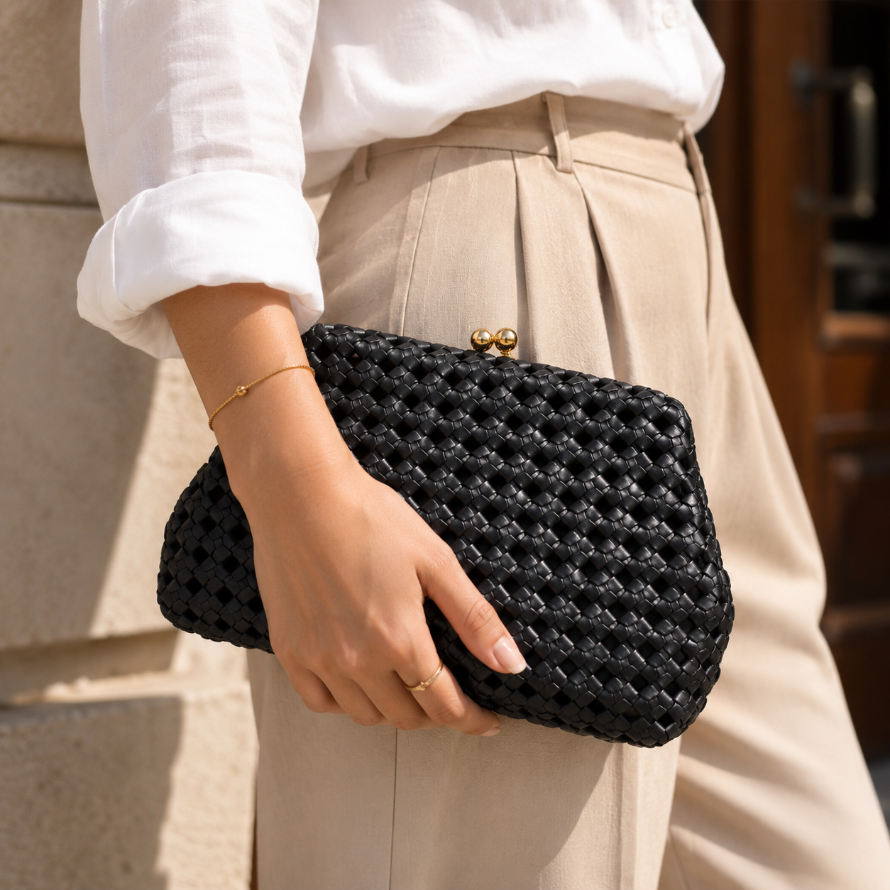 Woven Soft Quilt Sling Bags