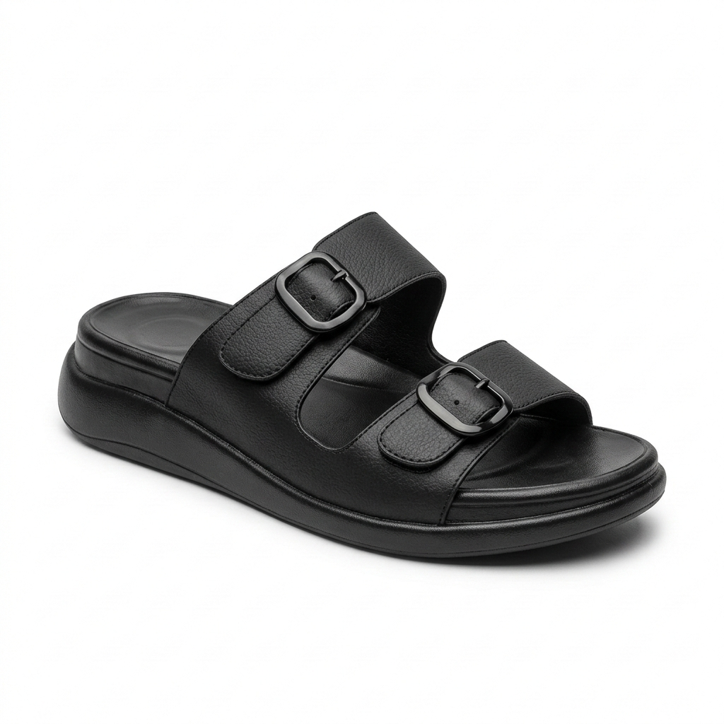 Moreau Comfort Double Strap Chunky Sliders