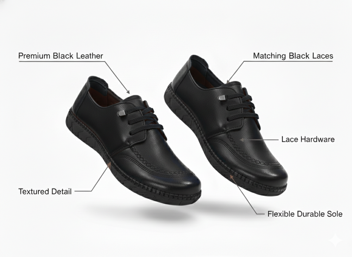 Arianna Premium Leather Casual Lace Up Derby Shoes