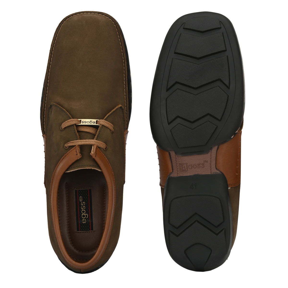 Isakov Leather Casual Stitched Derby Shoes