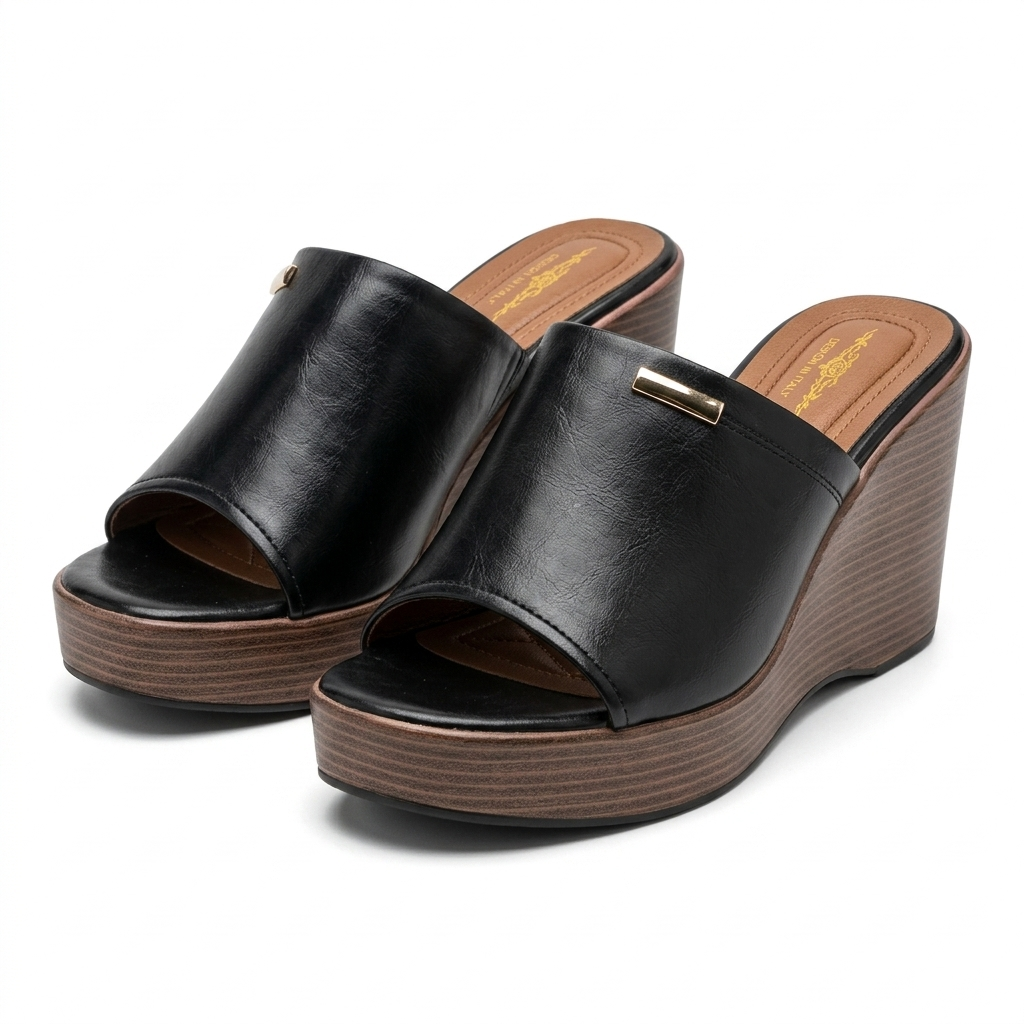 Berlin Platform Peep Toe Wedge Heels