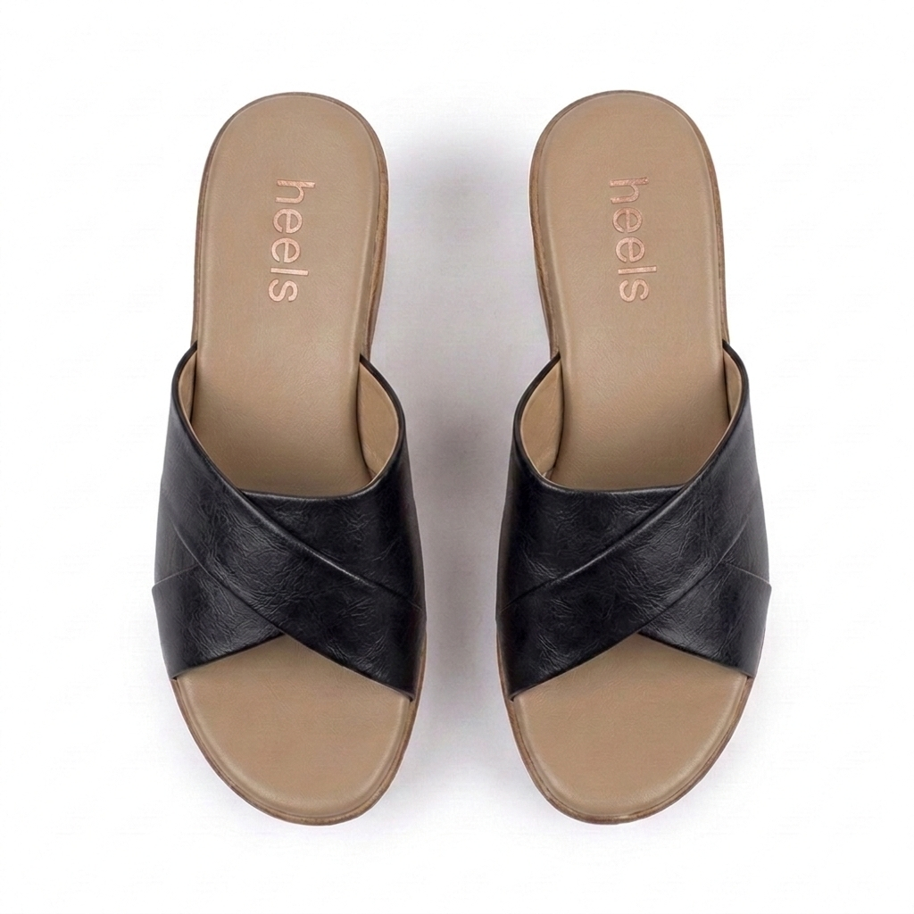 Lea Lightweight Peep Toe Wedge Platform Heels